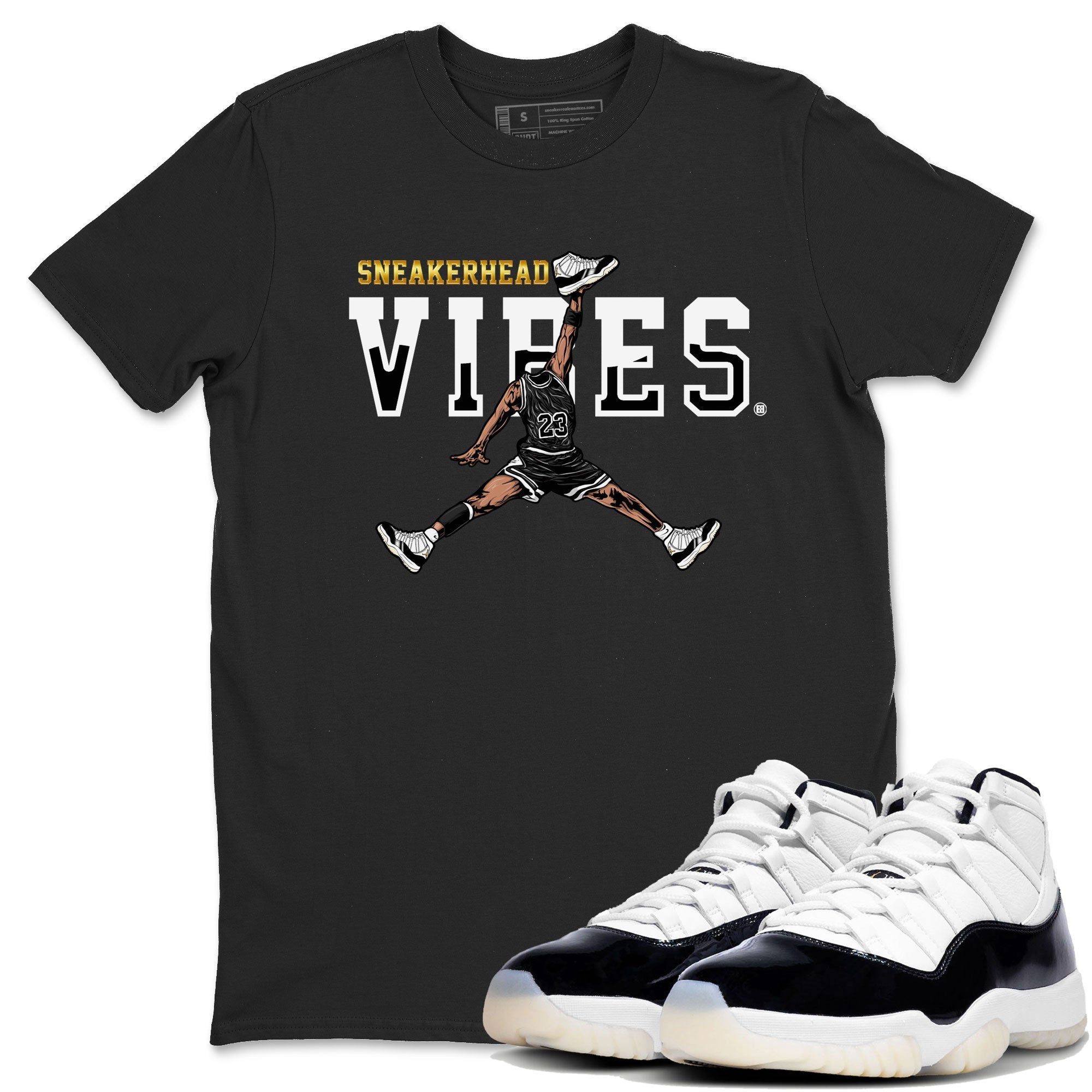 AJ11 Gratitude sneaker shirt to match jordans Sneakerhead Vibes sneaker tees Air Jordan 11 Gratitude Drip Gear Zone Crew Neck unisex crew neck cotton Sneaker T-Shirt Black 1 T-Shirt
