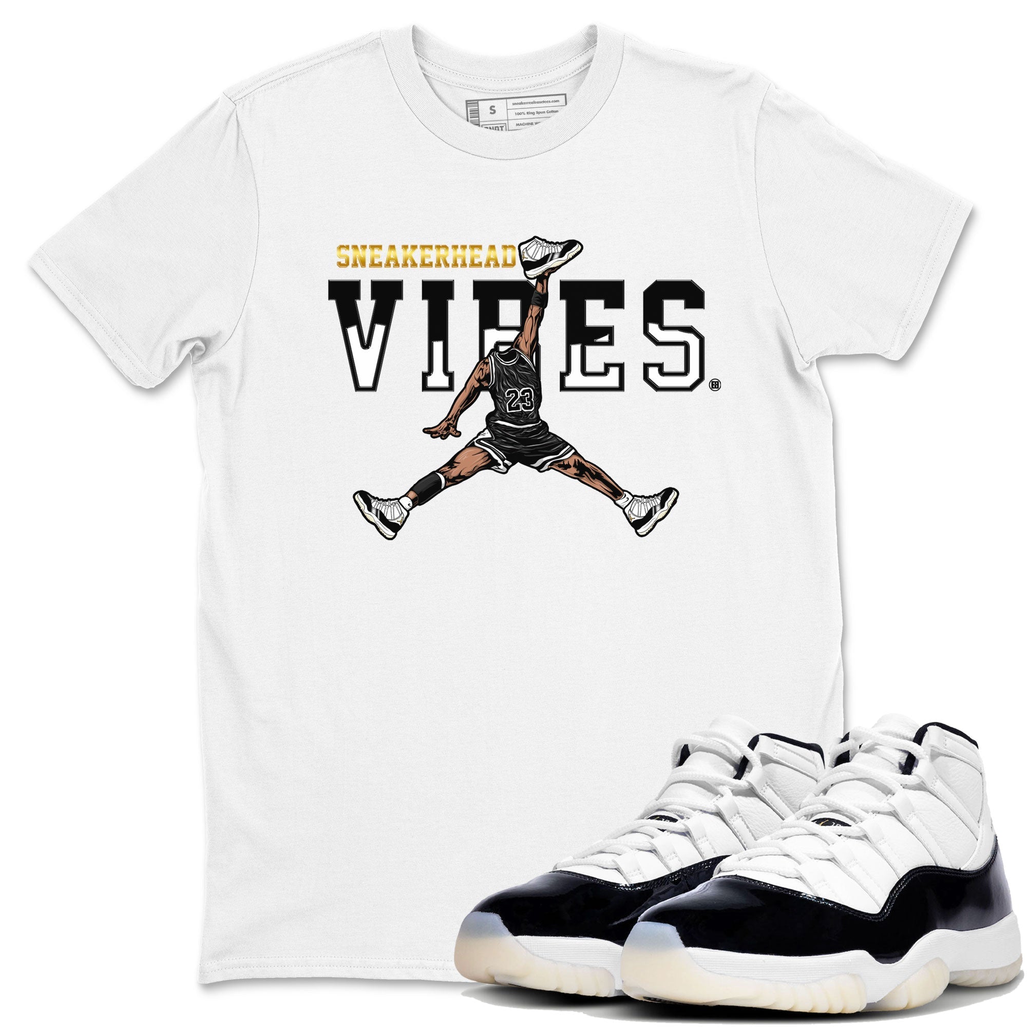 AJ11 Gratitude sneaker shirt to match jordans Sneakerhead Vibes sneaker tees Air Jordan 11 Gratitude Drip Gear Zone Crew Neck unisex crew neck cotton Sneaker T-Shirt White 1 T-Shirt