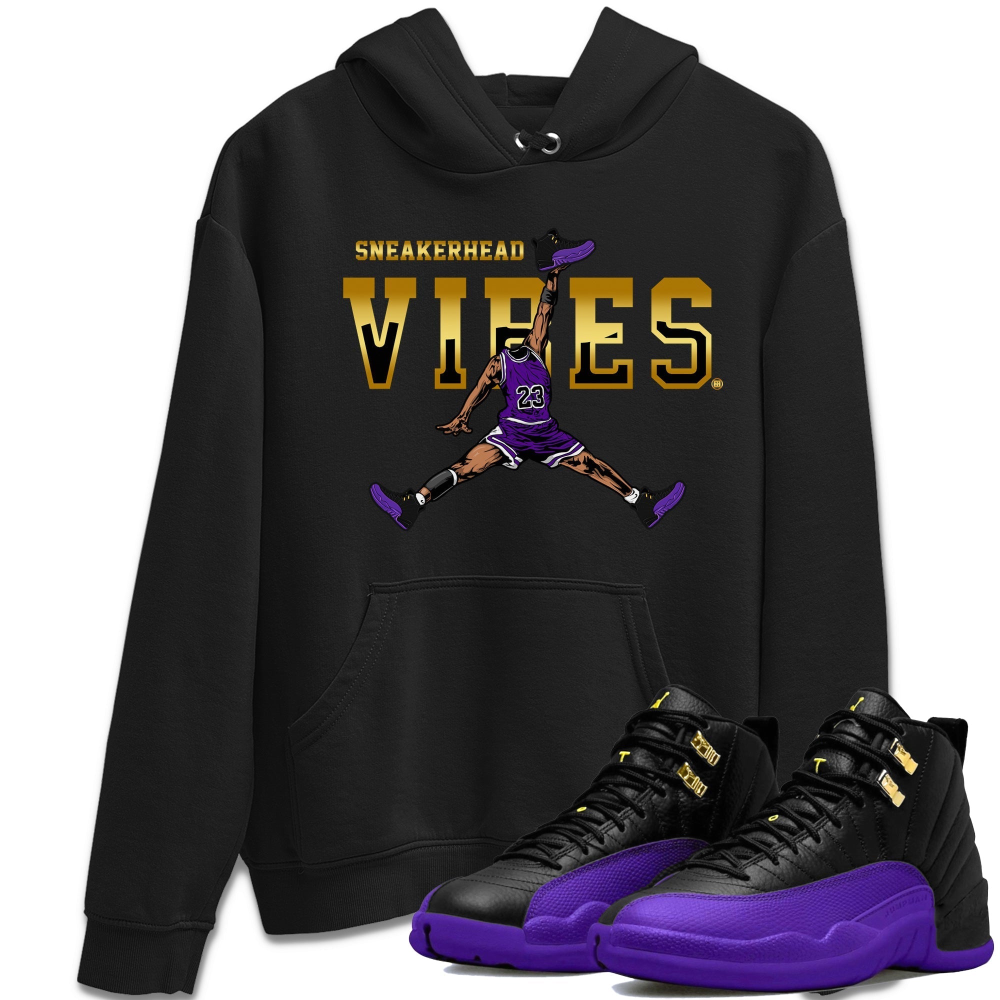 Air Jordan 12 Field Purple Sneaker Match Tees Sneakerhead Vibes Streetwear Sneaker Shirt AJ12 Field Purple Sneaker Release Tees Unisex Shirts Black 1