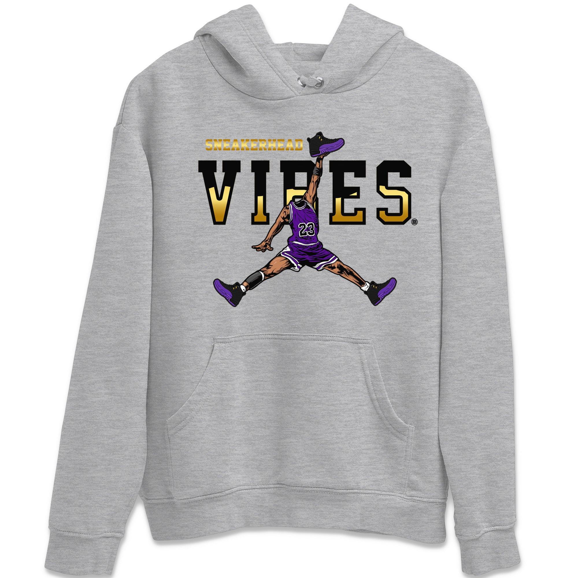 Air Jordan 12 Field Purple Sneaker Match Tees Sneakerhead Vibes Streetwear Sneaker Shirt AJ12 Field Purple Sneaker Release Tees Unisex Shirts Heather Grey 2