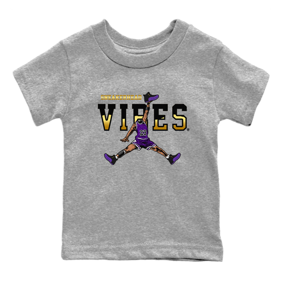 Air Jordan 12 Field Purple Sneaker Match Tees Sneakerhead Vibes Streetwear Sneaker Shirt AJ12 Field Purple Sneaker Release Tees Kids Shirts Heather Grey 2