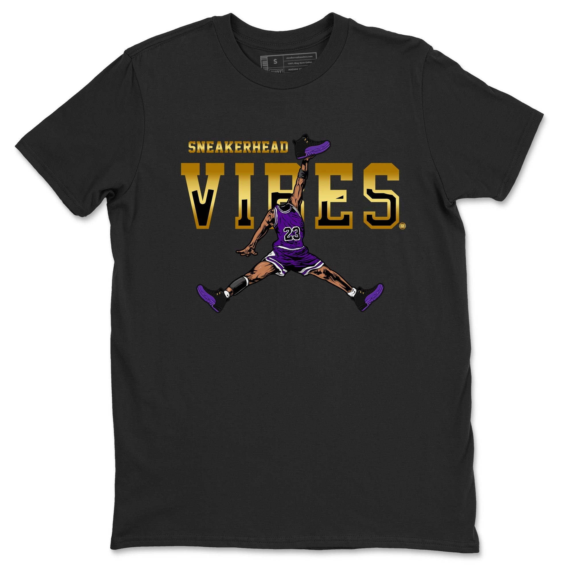 Air Jordan 12 Field Purple Sneaker Match Tees Sneakerhead Vibes Streetwear Sneaker Shirt AJ12 Field Purple Sneaker Release Tees Unisex Shirts Black 2