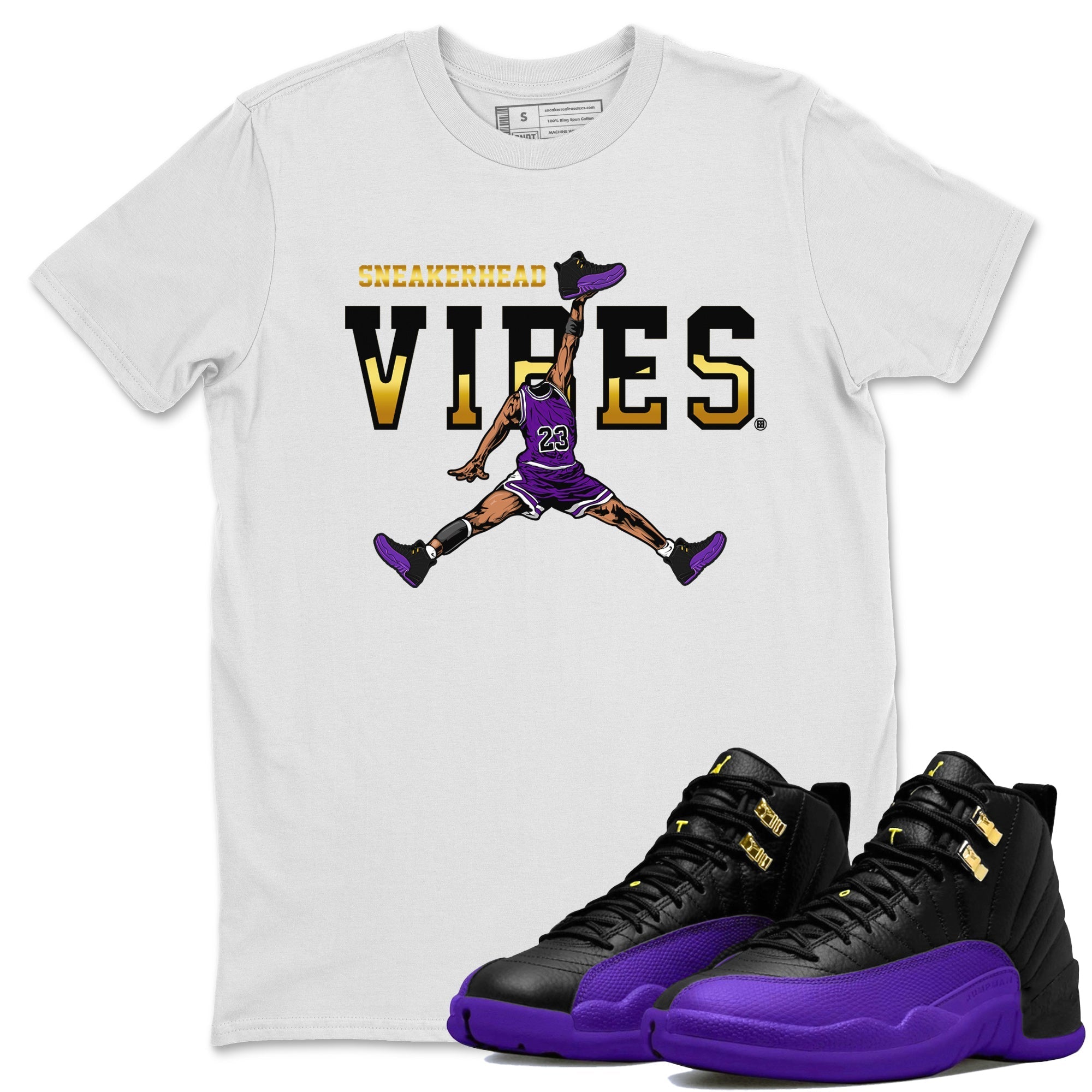 Air Jordan 12 Field Purple Sneaker Match Tees Sneakerhead Vibes Streetwear Sneaker Shirt AJ12 Field Purple Sneaker Release Tees Unisex Shirts White 1