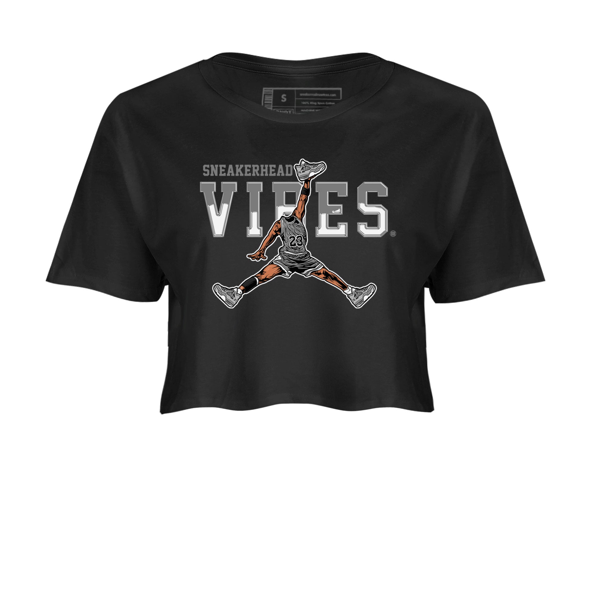 Air Jordan 4 Retro Frozen Moments shirt to match jordans Sneakerhead Vibes Streetwear Sneaker Shirt Air Jordan 4 Frozen Moments Drip Gear Zone Sneaker Matching Clothing Black 2 Crop T-Shirt