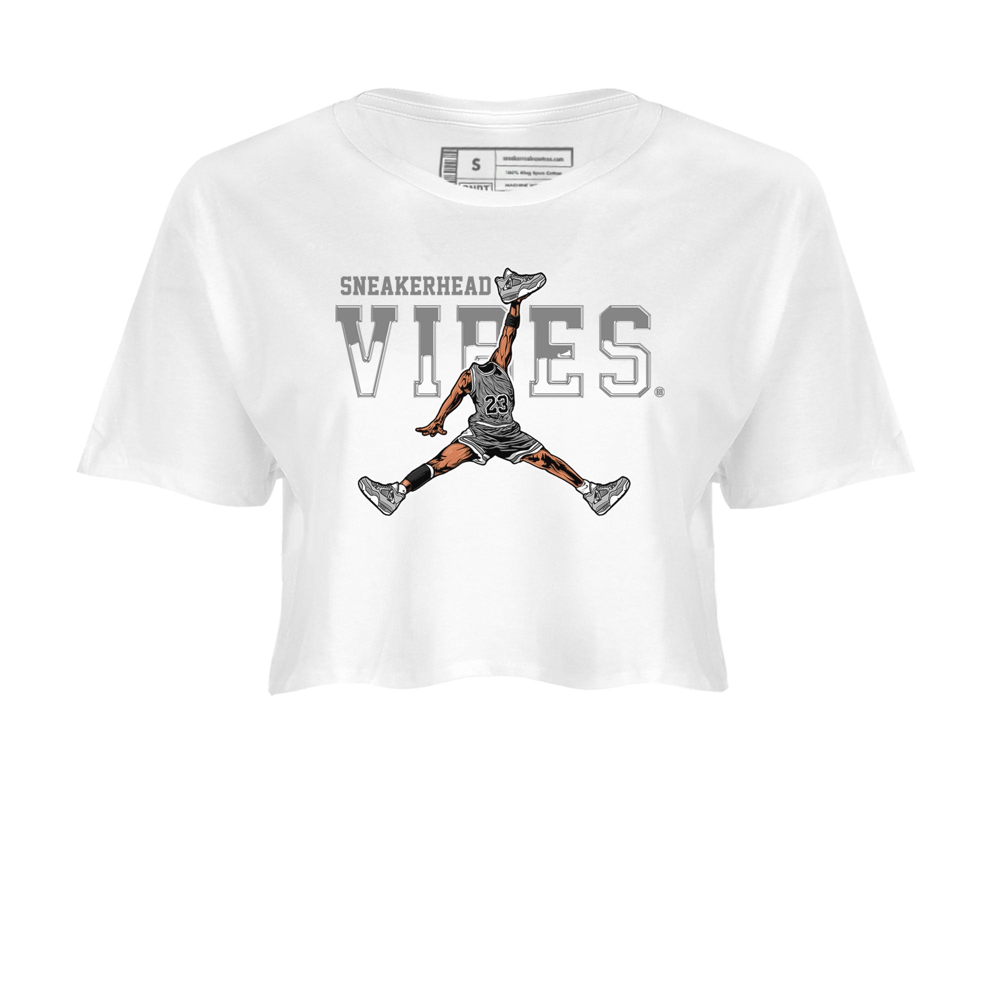 Air Jordan 4 Retro Frozen Moments shirt to match jordans Sneakerhead Vibes Streetwear Sneaker Shirt Air Jordan 4 Frozen Moments Drip Gear Zone Sneaker Matching Clothing White 2 Crop T-Shirt