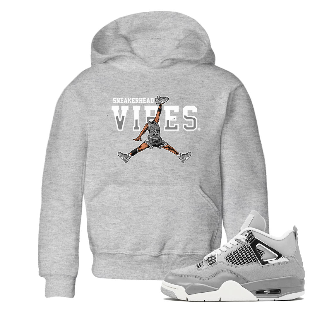 Air Jordan 4 Retro Frozen Moments shirt to match jordans Sneakerhead Vibes Streetwear Sneaker Shirt Air Jordan 4 Frozen Moments Drip Gear Zone Sneaker Matching Clothing Baby Toddler Heather Grey 1 T-Shirt