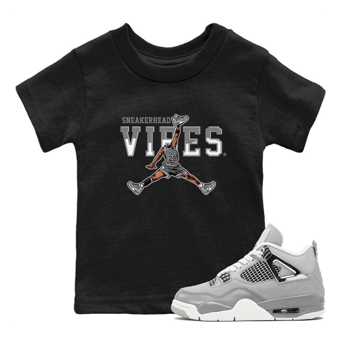 Air Jordan 4 Retro Frozen Moments shirt to match jordans Sneakerhead Vibes Streetwear Sneaker Shirt Air Jordan 4 Frozen Moments Drip Gear Zone Sneaker Matching Clothing Baby Toddler Black 1 T-Shirt