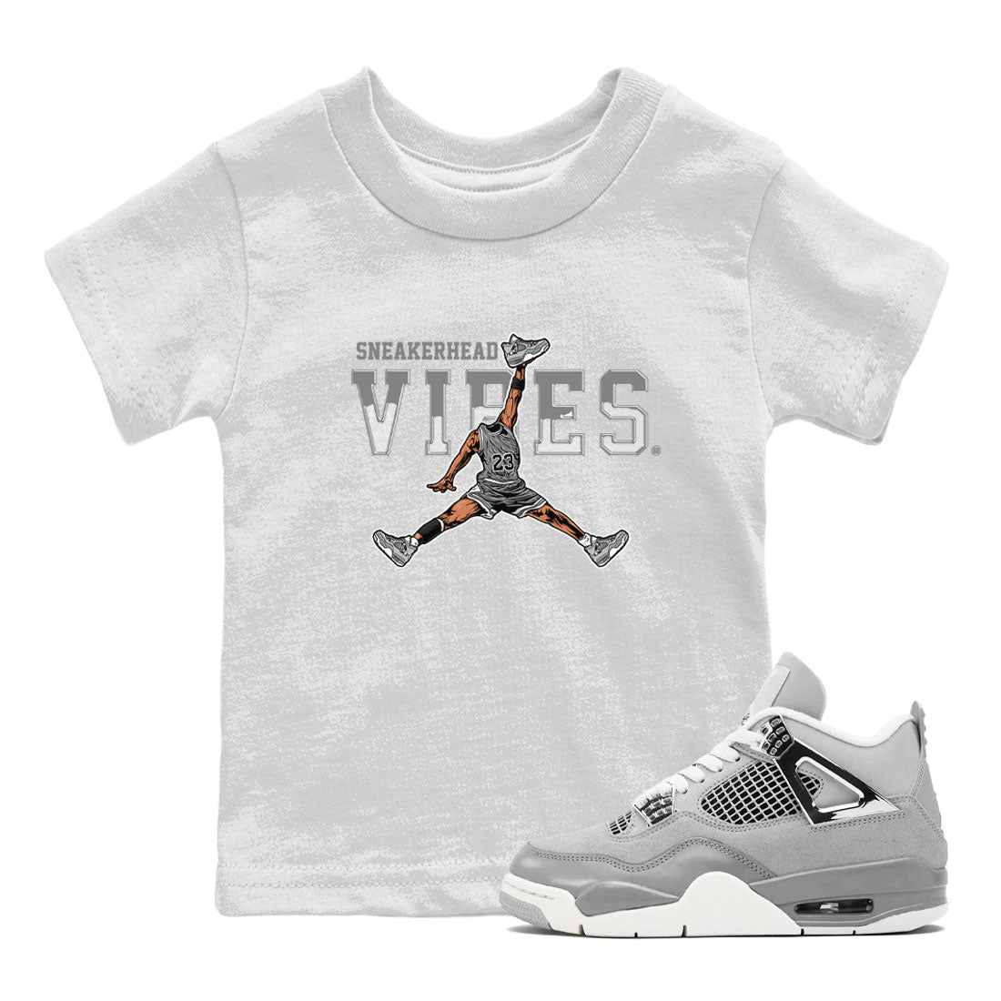 Air Jordan 4 Retro Frozen Moments shirt to match jordans Sneakerhead Vibes Streetwear Sneaker Shirt Air Jordan 4 Frozen Moments Drip Gear Zone Sneaker Matching Clothing Baby Toddler White 1 T-Shirt