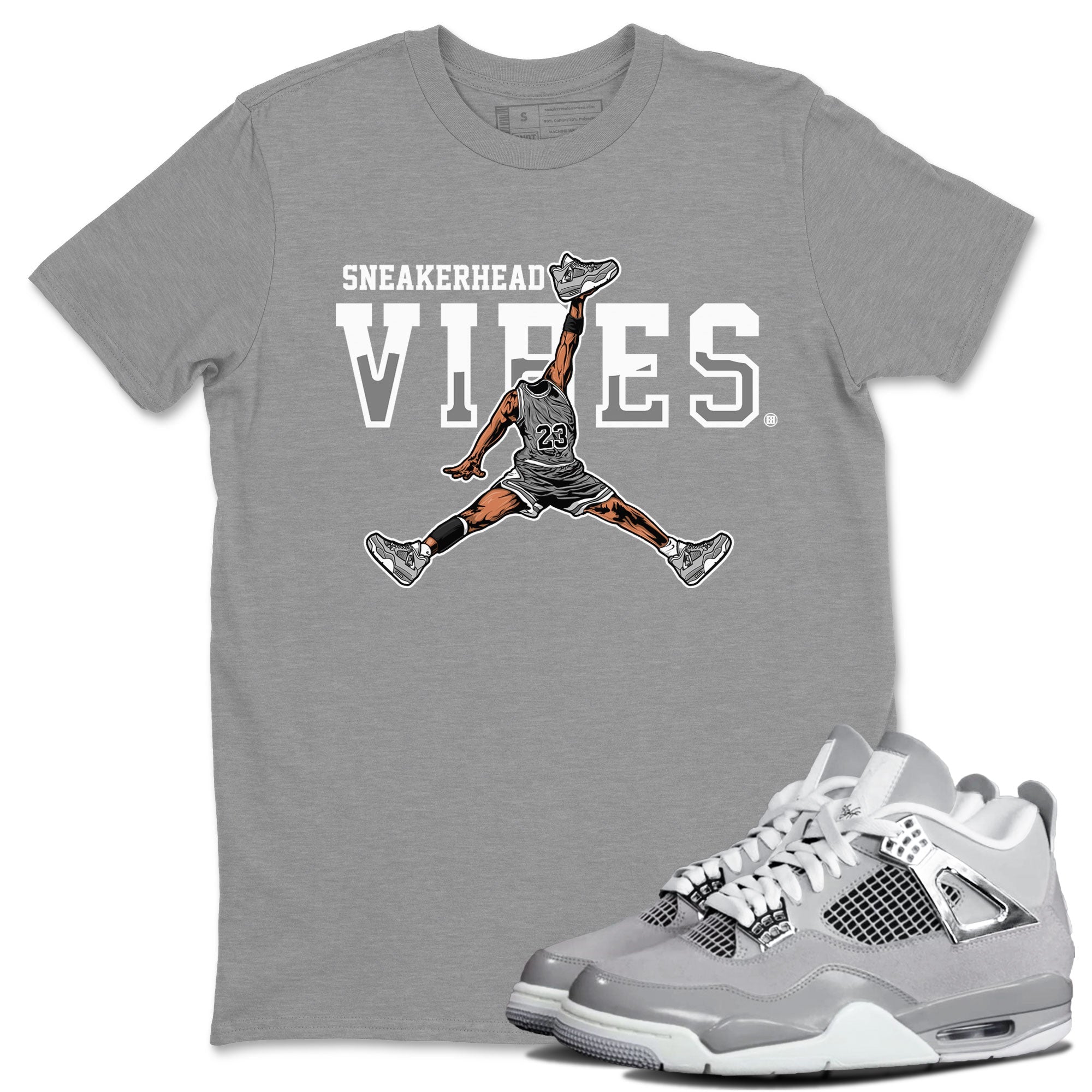 Air Jordan 4 Retro Frozen Moments shirt to match jordans Sneakerhead Vibes Streetwear Sneaker Shirt Air Jordan 4 Frozen Moments Drip Gear Zone Sneaker Matching Clothing Unisex Heather Grey 1 T-Shirt