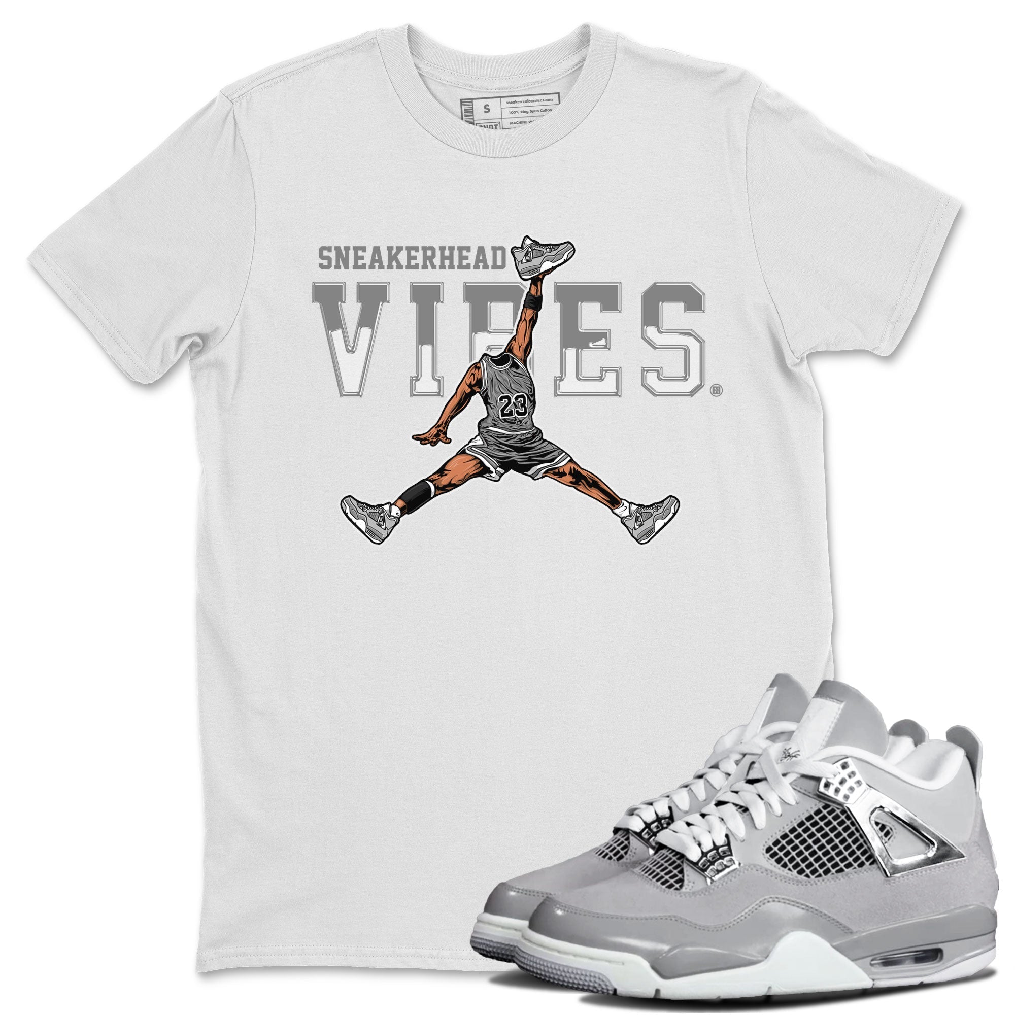 Air Jordan 4 Retro Frozen Moments shirt to match jordans Sneakerhead Vibes Streetwear Sneaker Shirt Air Jordan 4 Frozen Moments Drip Gear Zone Sneaker Matching Clothing Unisex White 1 T-Shirt