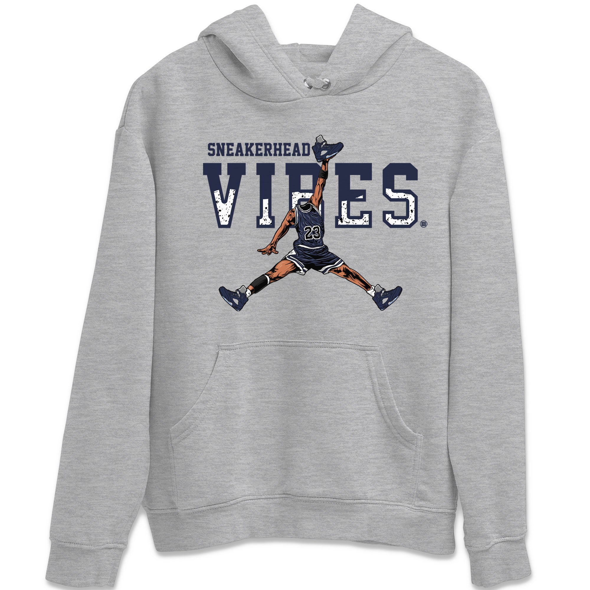 Georgetown 5s shirt to match jordans Sneakerhead Vibes Streetwear Sneaker Shirt Air Jordan 5 Retro Georgetown Drip Gear Zone Sneaker Matching Clothing Unisex Heather Grey 2 T-Shirt