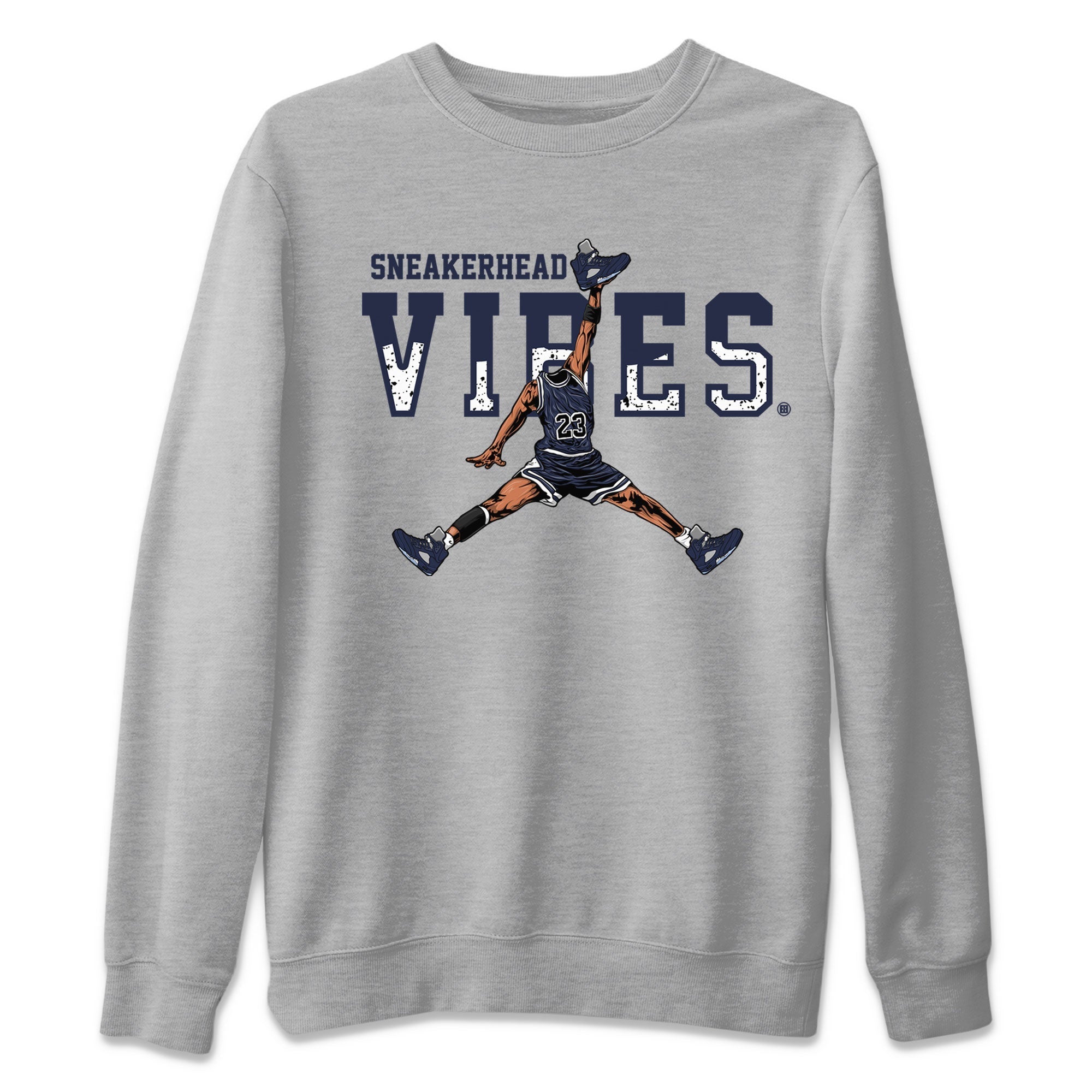 Georgetown 5s shirt to match jordans Sneakerhead Vibes Streetwear Sneaker Shirt Air Jordan 5 Retro Georgetown Drip Gear Zone Sneaker Matching Clothing Unisex Heather Grey 2 T-Shirt