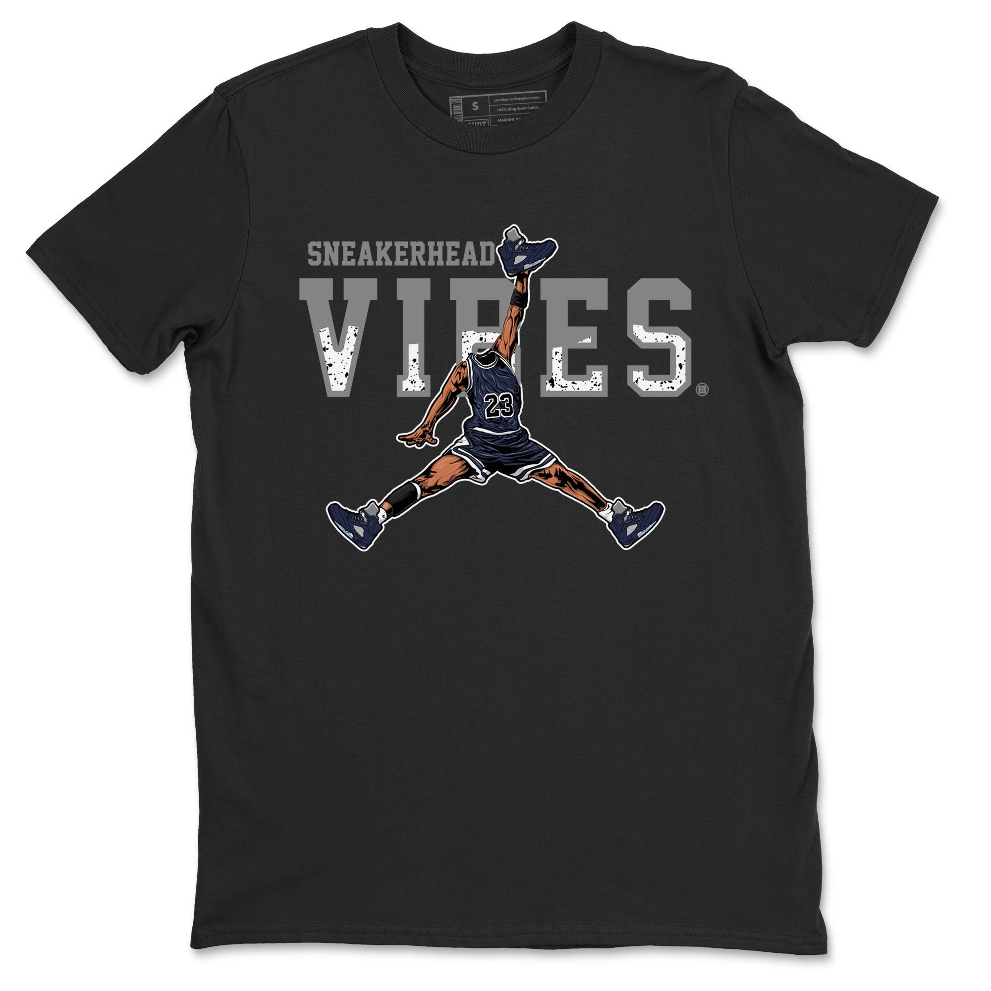 Georgetown 5s shirt to match jordans Sneakerhead Vibes Streetwear Sneaker Shirt Air Jordan 5 Retro Georgetown Drip Gear Zone Sneaker Matching Clothing Unisex Black 2 T-Shirt