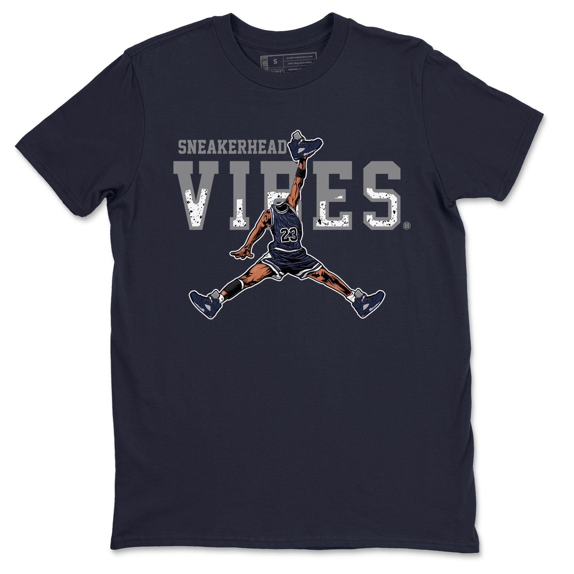 Georgetown 5s shirt to match jordans Sneakerhead Vibes Streetwear Sneaker Shirt Air Jordan 5 Retro Georgetown Drip Gear Zone Sneaker Matching Clothing Unisex Navy 2 T-Shirt