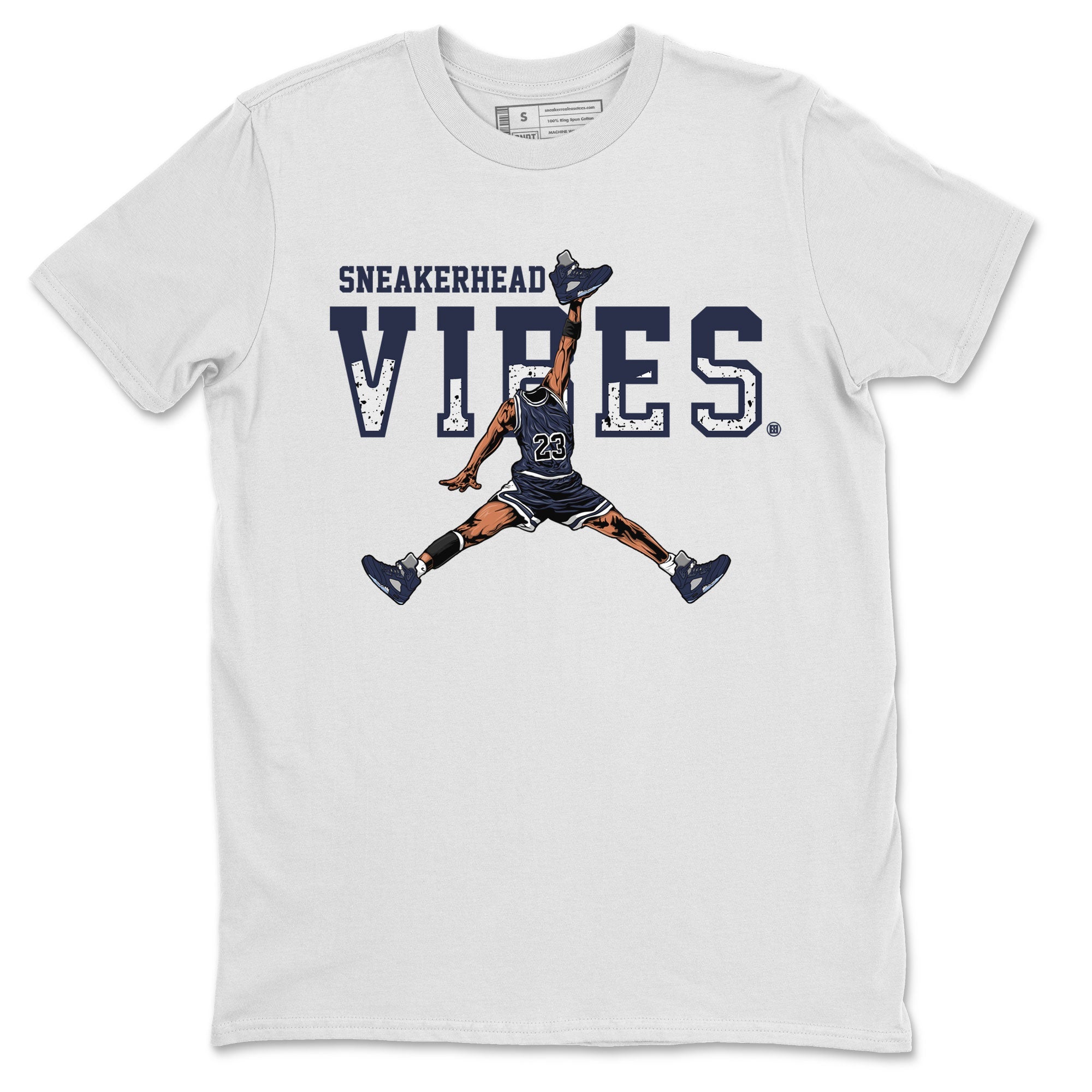 Georgetown 5s shirt to match jordans Sneakerhead Vibes Streetwear Sneaker Shirt Air Jordan 5 Retro Georgetown Drip Gear Zone Sneaker Matching Clothing Unisex White 2 T-Shirt