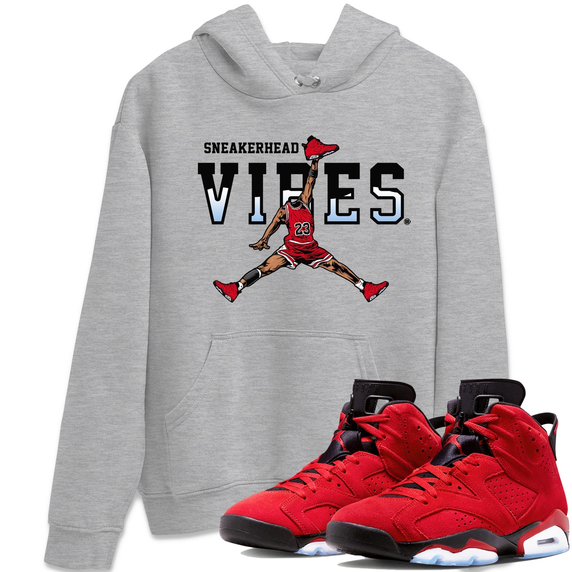 Air Jordan 6 Toro Bravo Sneaker Match Tees Sneakerhead Vibes Streetwear Sneaker Shirt Air Jordan 6 Toro Sneaker Release Tees Unisex Shirts Heather Grey 1