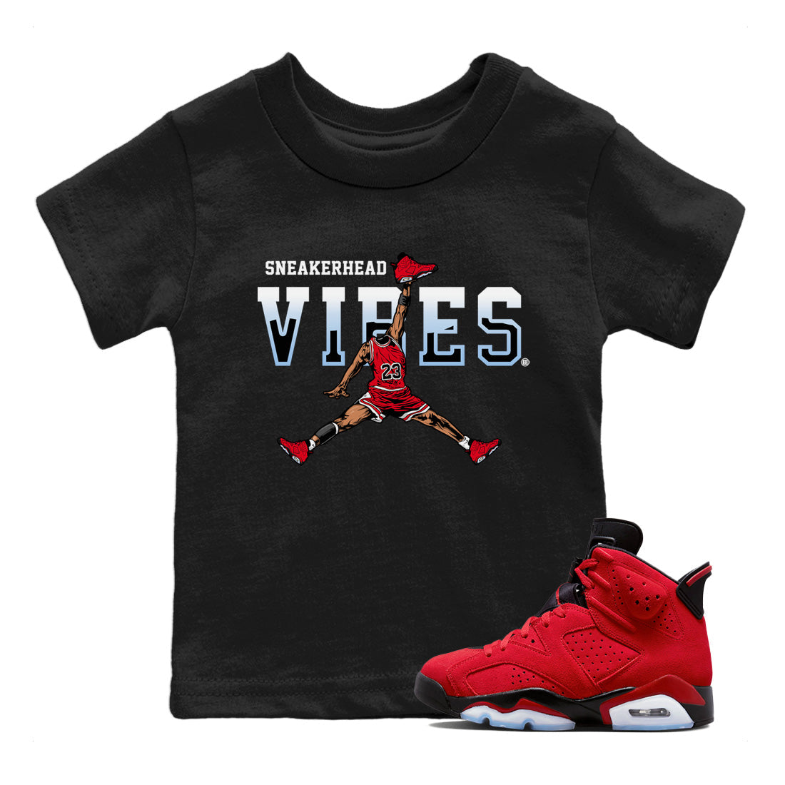 Air Jordan 6 Toro Bravo Sneaker Match Tees Sneakerhead Vibes Streetwear Sneaker Shirt Air Jordan 6 Toro Sneaker Release Tees Kids Shirts Black 1
