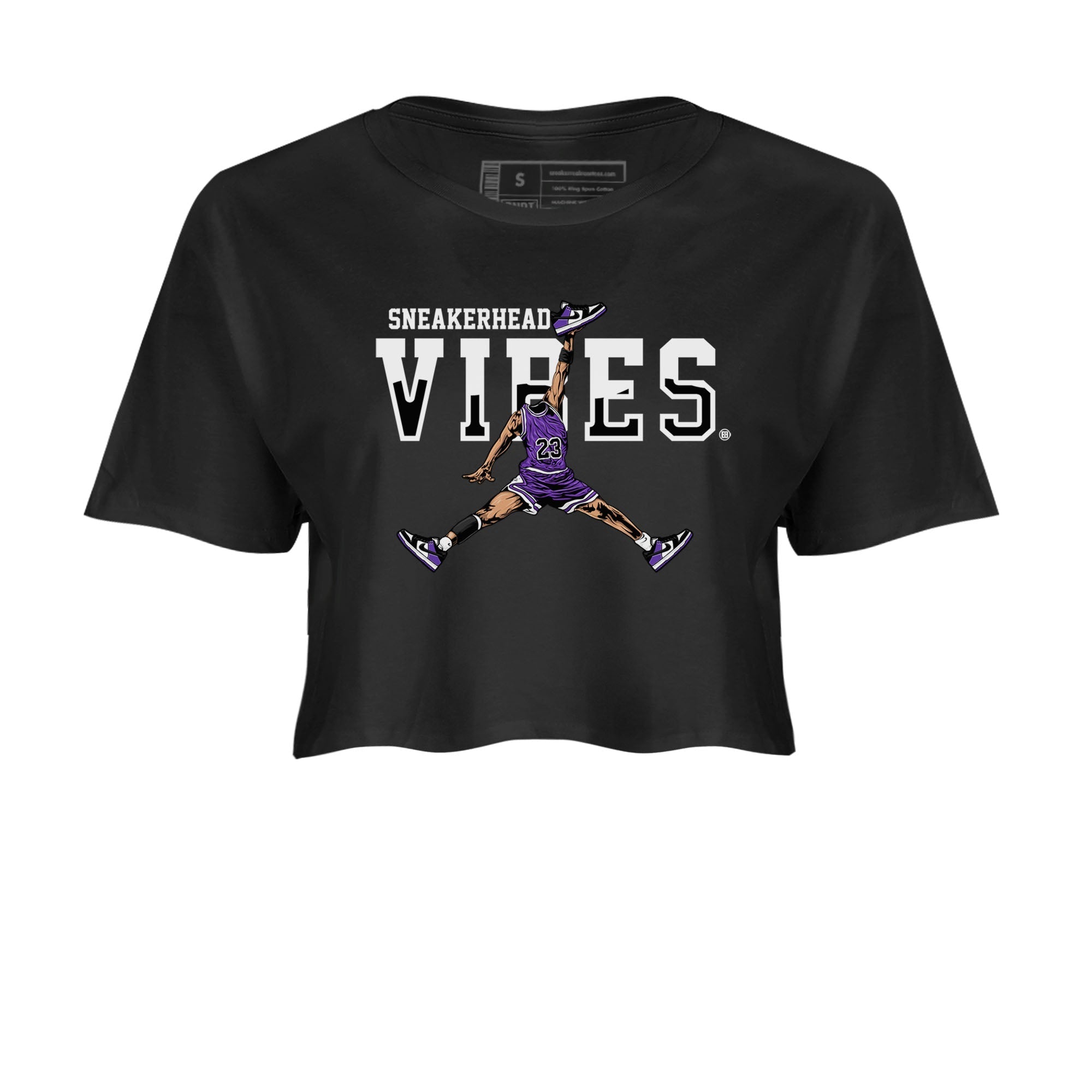 Sneakerhead Vibes sneaker match tees to Court Purple Dunks street fashion brand for shirts to match Jordans Drip Gear Zone Dunk Low Court Purple unisex t-shirt Black 2 crop shirt