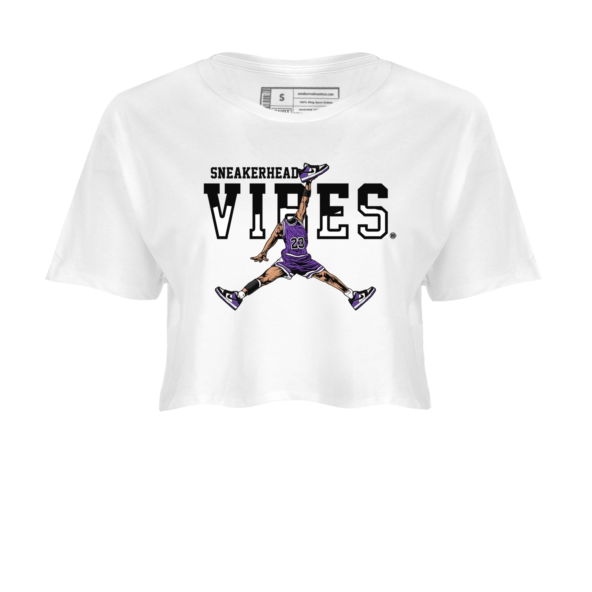 Sneakerhead Vibes sneaker match tees to Court Purple Dunks street fashion brand for shirts to match Jordans Drip Gear Zone Dunk Low Court Purple unisex t-shirt White 2 crop shirt