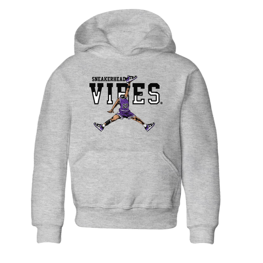 Sneakerhead Vibes sneaker match tees to Court Purple Dunks street fashion brand for shirts to match Jordans Drip Gear Zone Dunk Low Court Purple unisex t-shirt Heather Grey 2 youth shirt
