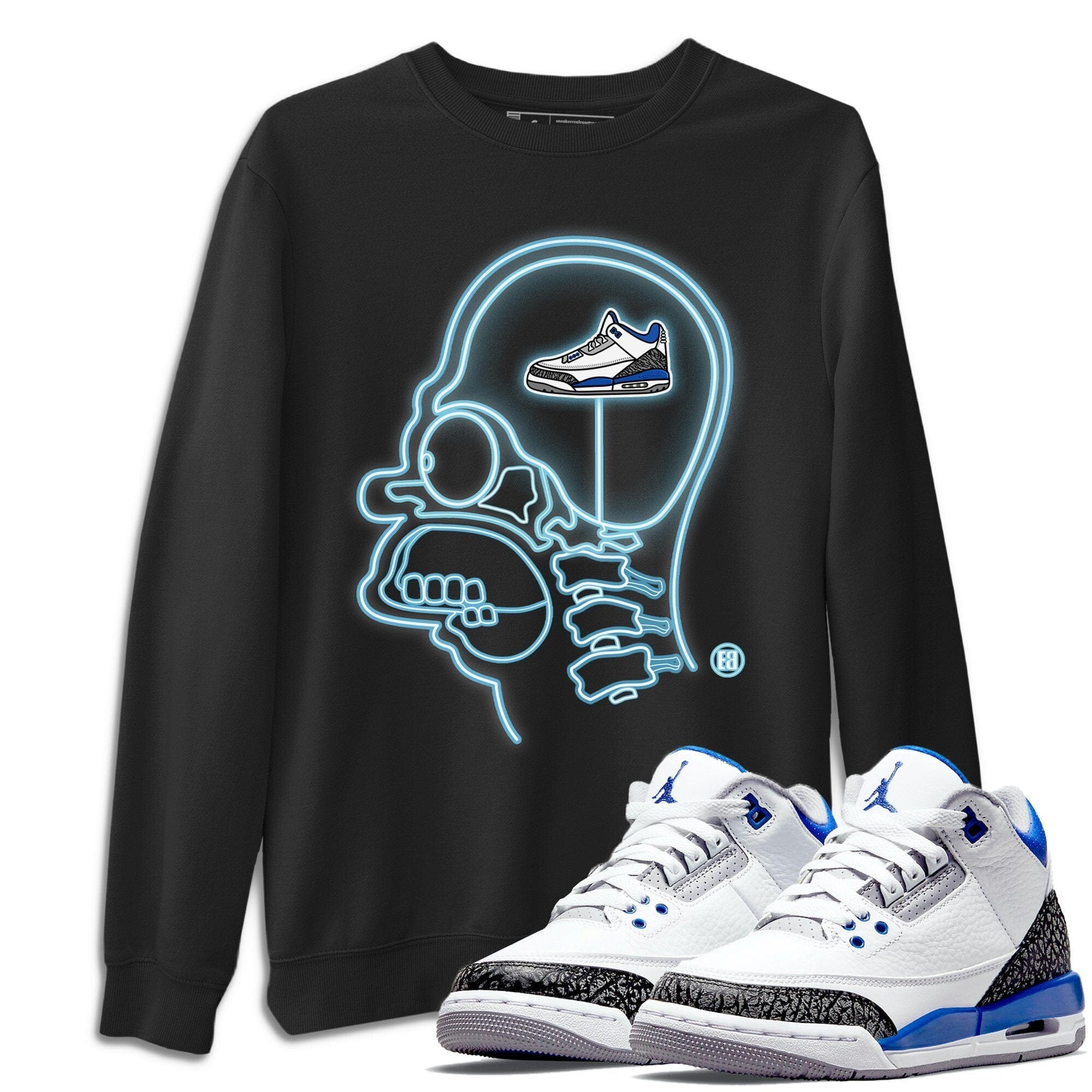 Jordan 3 Racer Blue Sneaker Tees Drip Gear Zone Sneakerhead Xray Sneaker Tees Jordan 3 Racer Blue Shirt Unisex Shirts