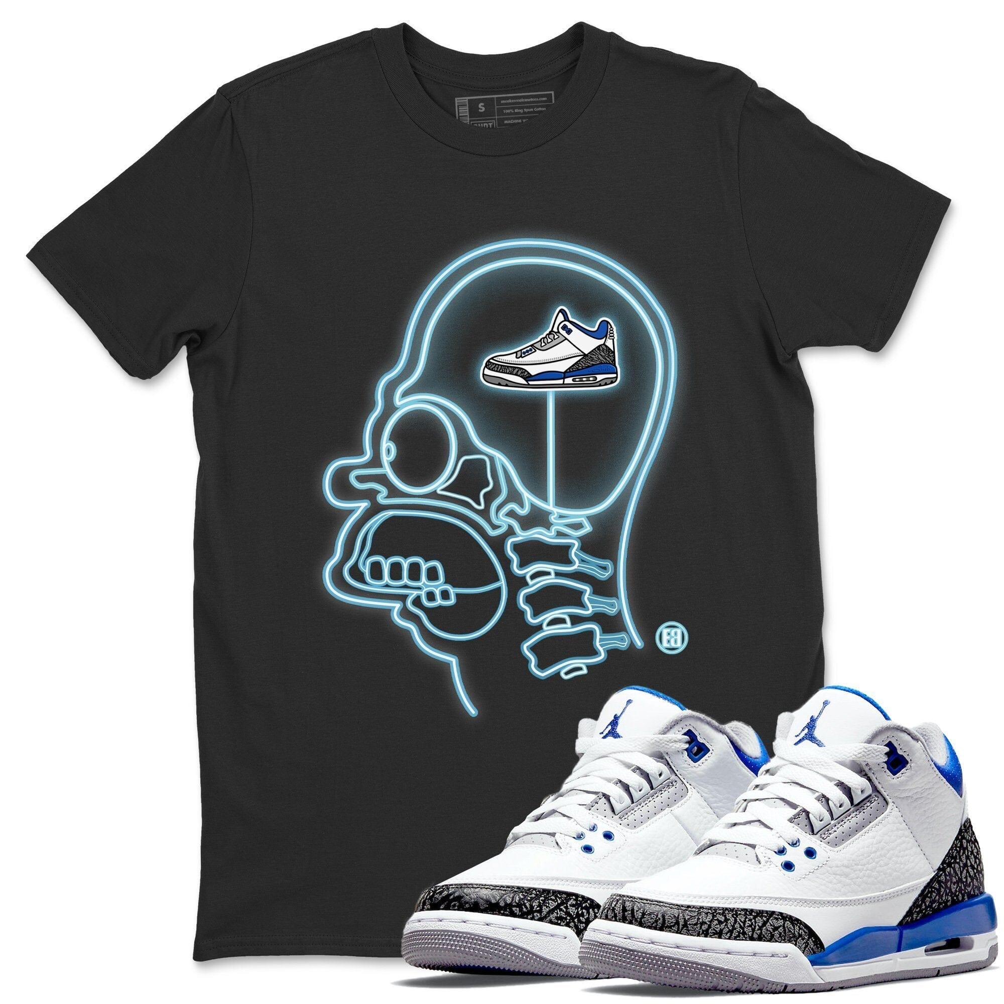 Jordan 3 Racer Blue Sneaker Tees Drip Gear Zone Sneakerhead Xray Sneaker Tees Jordan 3 Racer Blue Shirt Unisex Shirts
