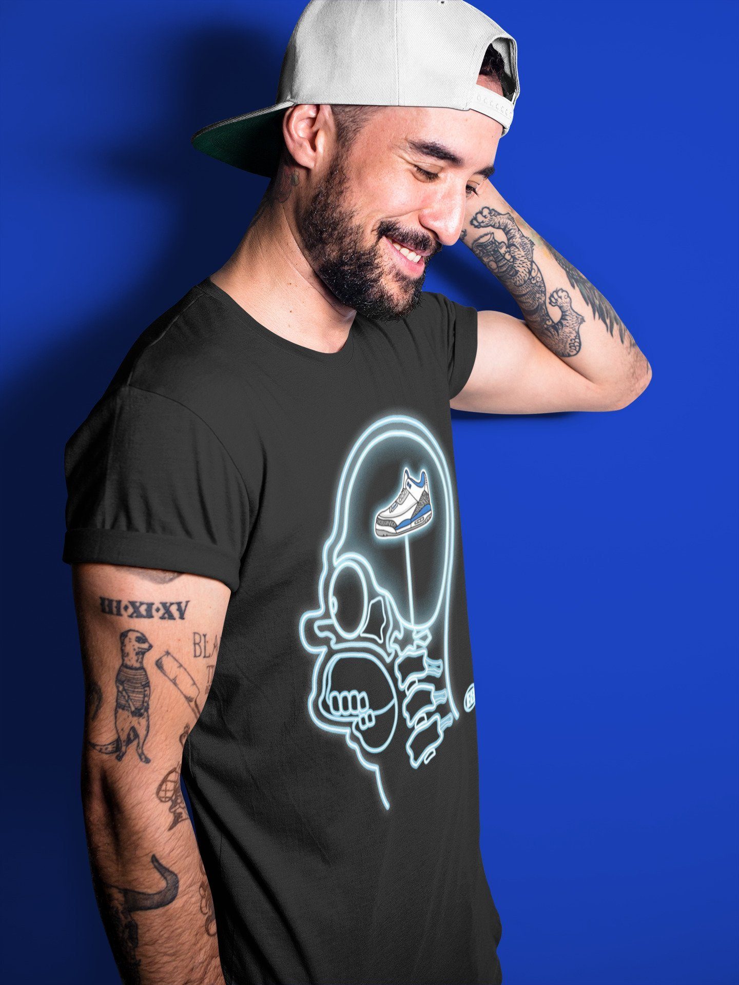 Jordan 3 Racer Blue Sneaker Tees Drip Gear Zone Sneakerhead Xray Sneaker Tees Jordan 3 Racer Blue Shirt Unisex Shirts