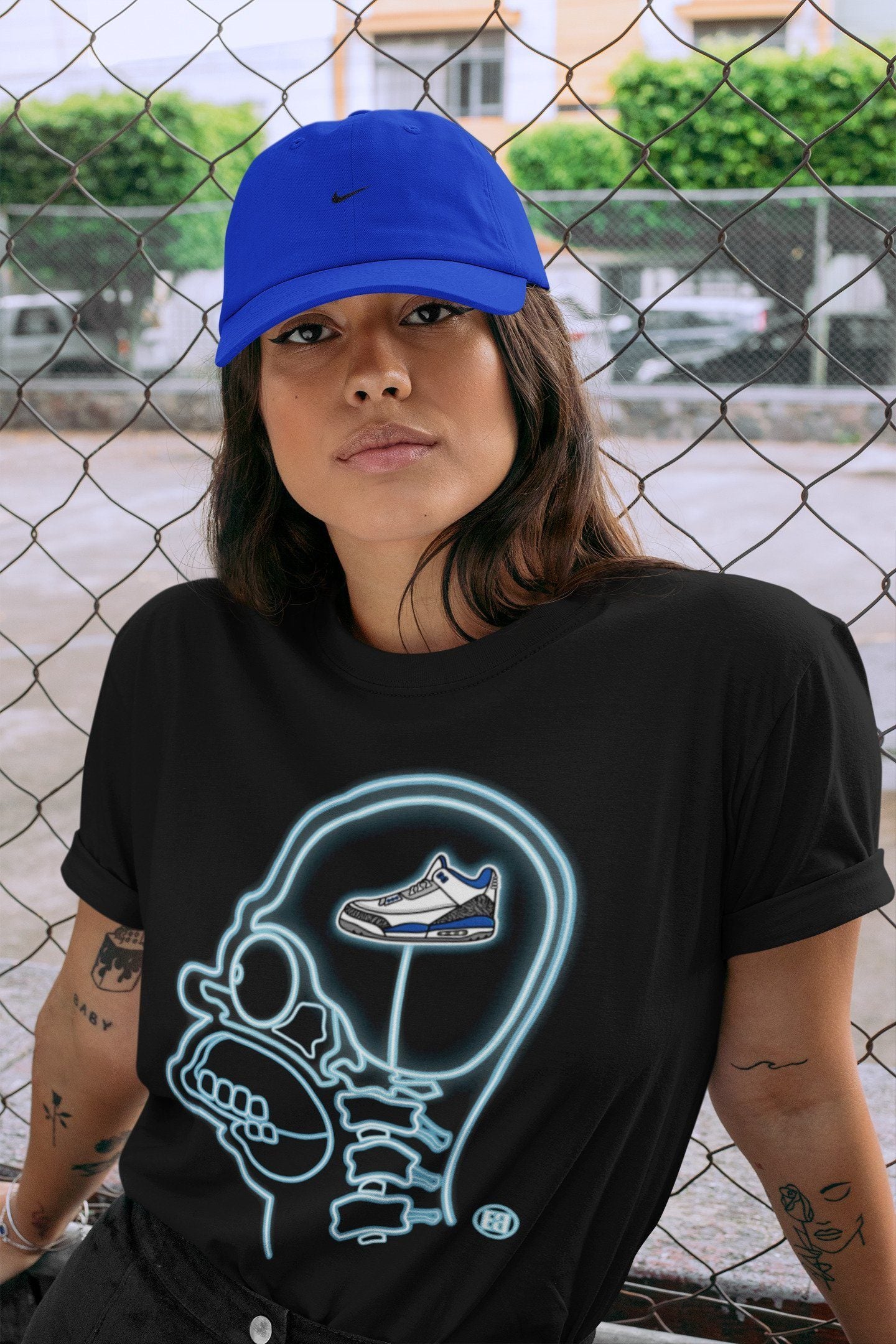 Jordan 3 Racer Blue Sneaker Tees Drip Gear Zone Sneakerhead Xray Sneaker Tees Jordan 3 Racer Blue Shirt Unisex Shirts