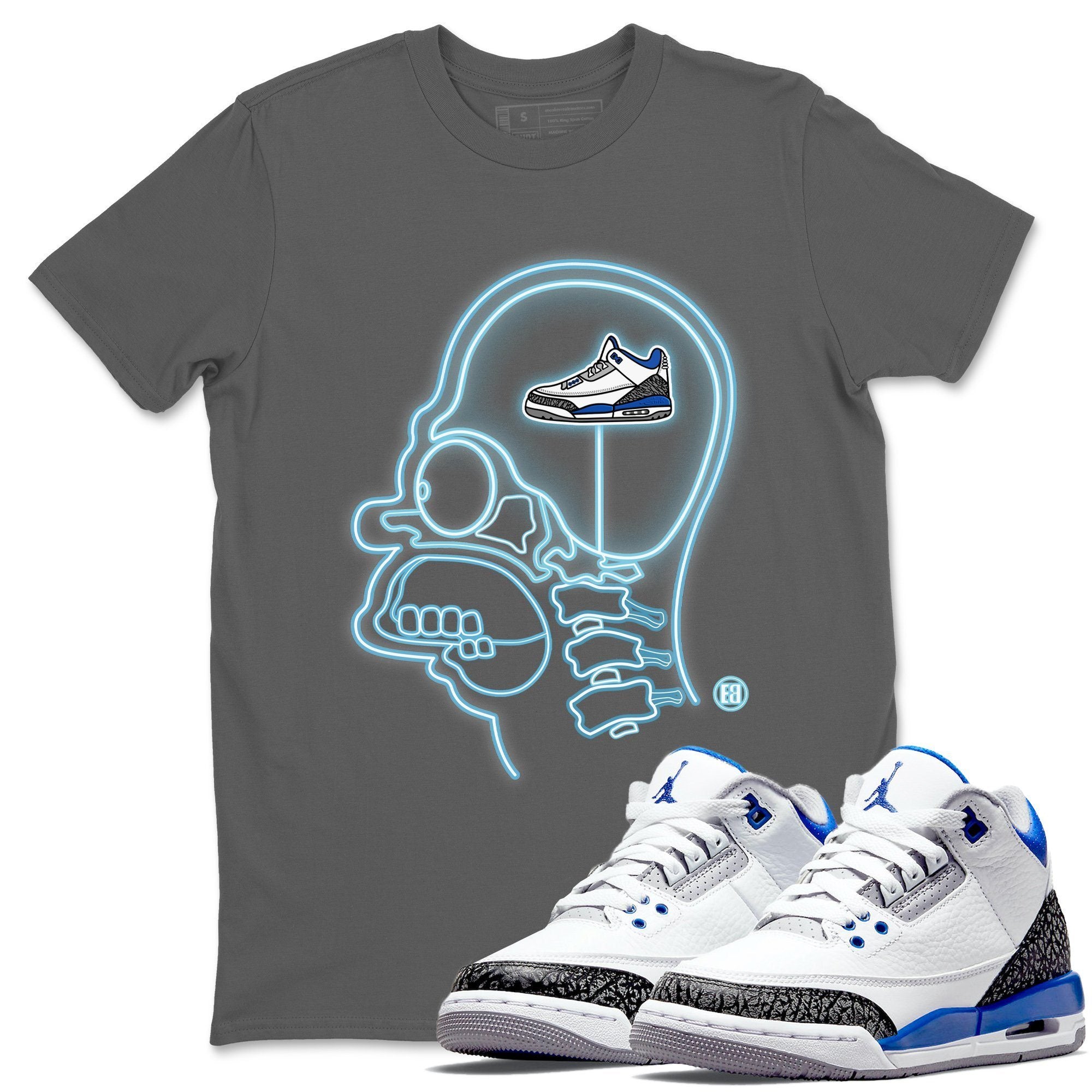 Jordan 3 Racer Blue Sneaker Tees Drip Gear Zone Sneakerhead Xray Sneaker Tees Jordan 3 Racer Blue Shirt Unisex Shirts