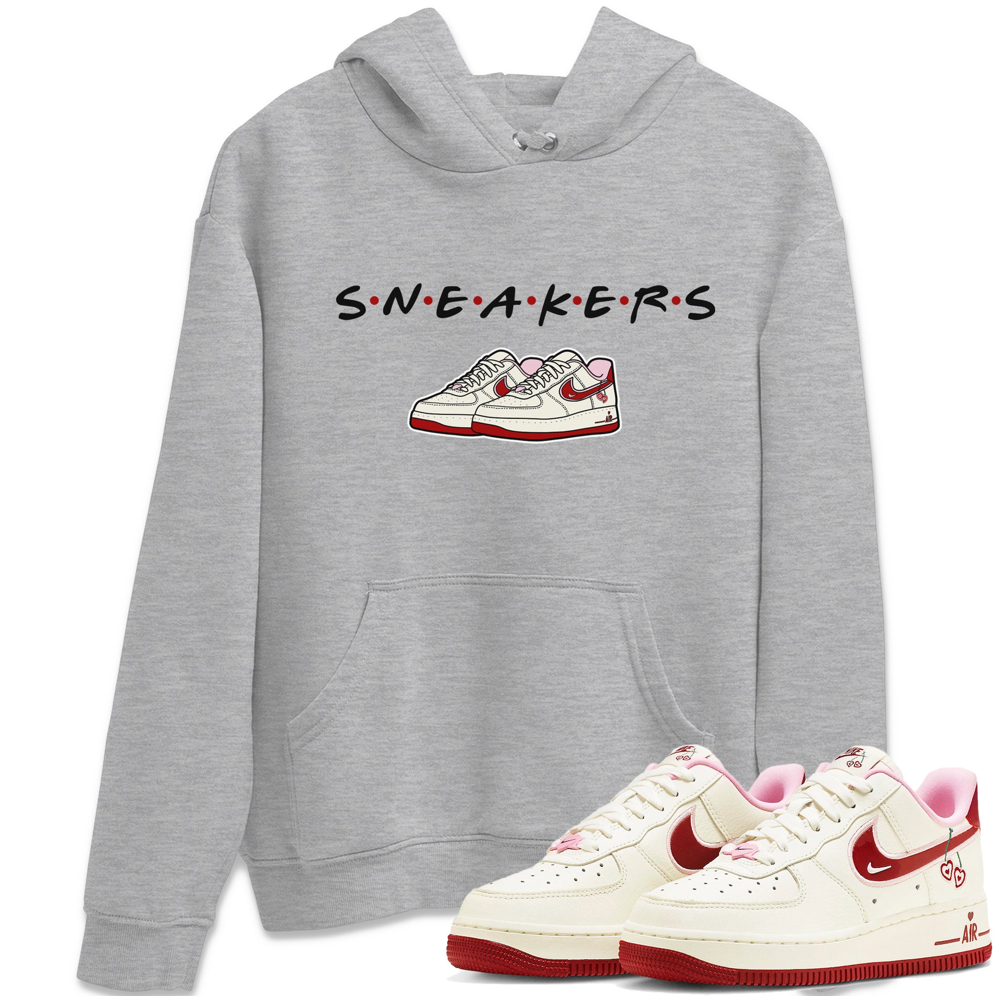 Air Force 1 Valentines Day Sneaker Match Tees Sneakers Sneaker Tees Air Force 1 Valentines Day Jordan to match sneaker T-Shirt Crew Neck Shirts