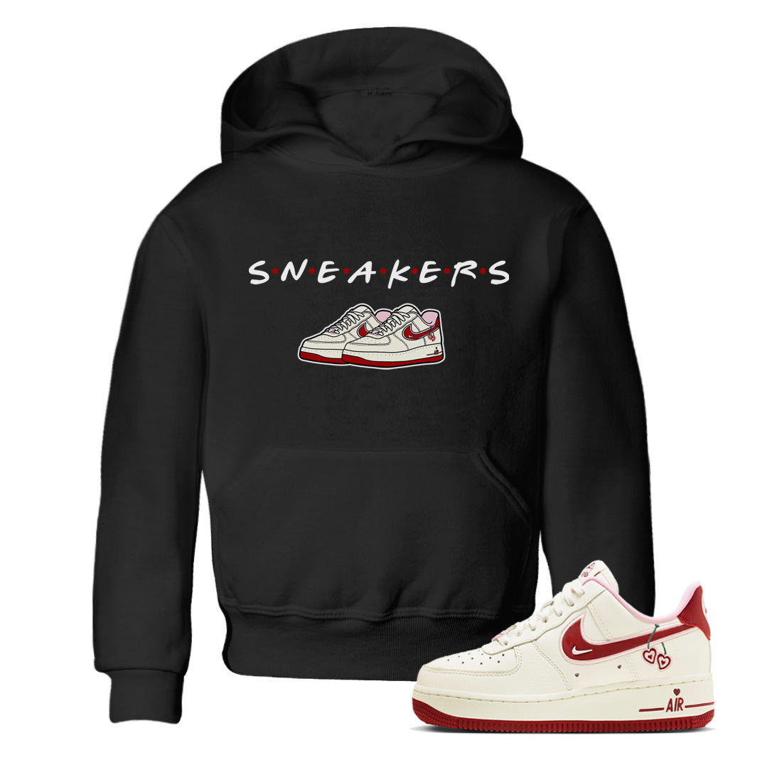 Air Force 1 Valentines Day Sneaker Match Tees Sneakers Sneaker Tees Air Force 1 Valentines Day Jordan to match sneaker T-Shirt Kids Shirts