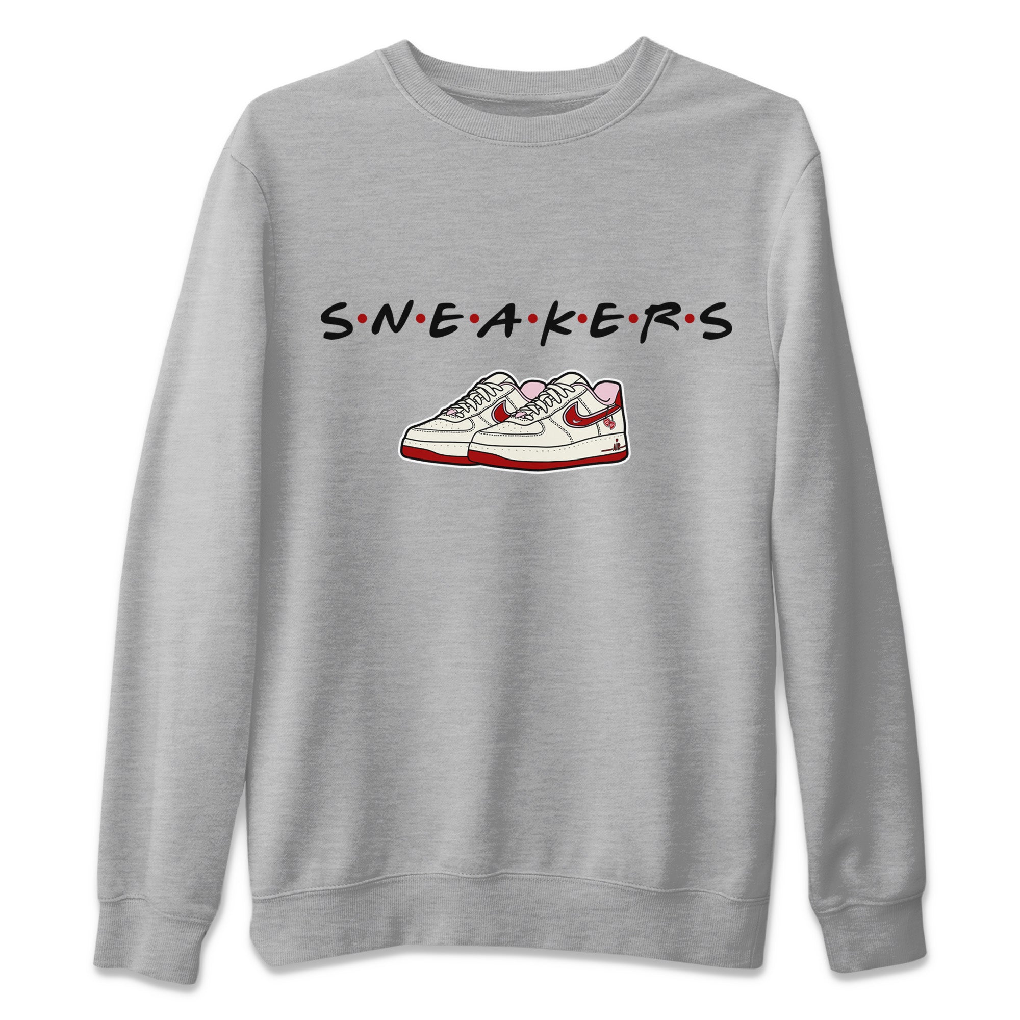 Air Force 1 Valentines Day Sneaker Match Tees Sneakers Sneaker Tees Air Force 1 Valentines Day Jordan to match sneaker T-Shirt Crew Neck Shirts