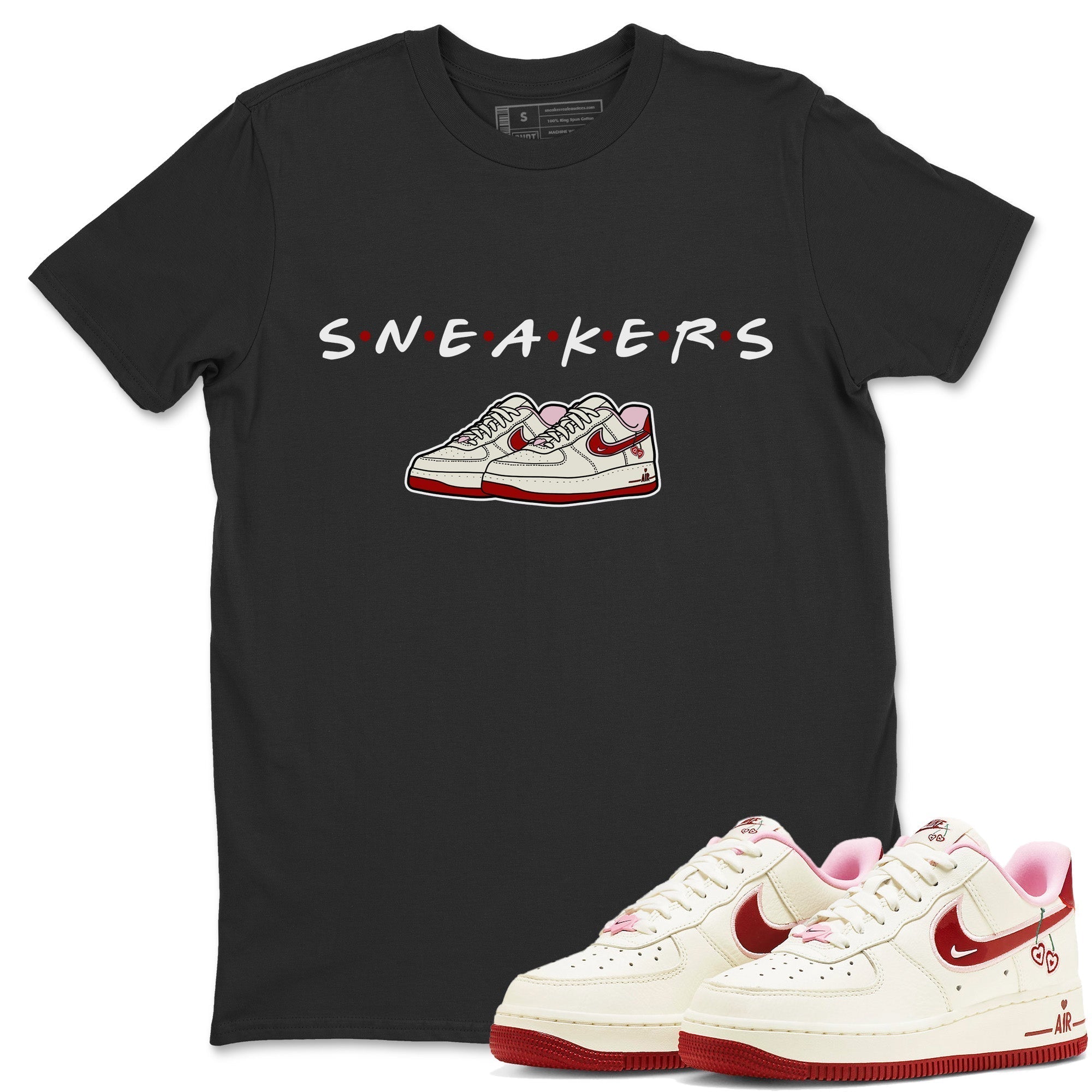 Air Force 1 Valentines Day Sneaker Match Tees Sneakers Sneaker Tees Air Force 1 Valentines Day Jordan to match sneaker T-Shirt Crew Neck Shirts