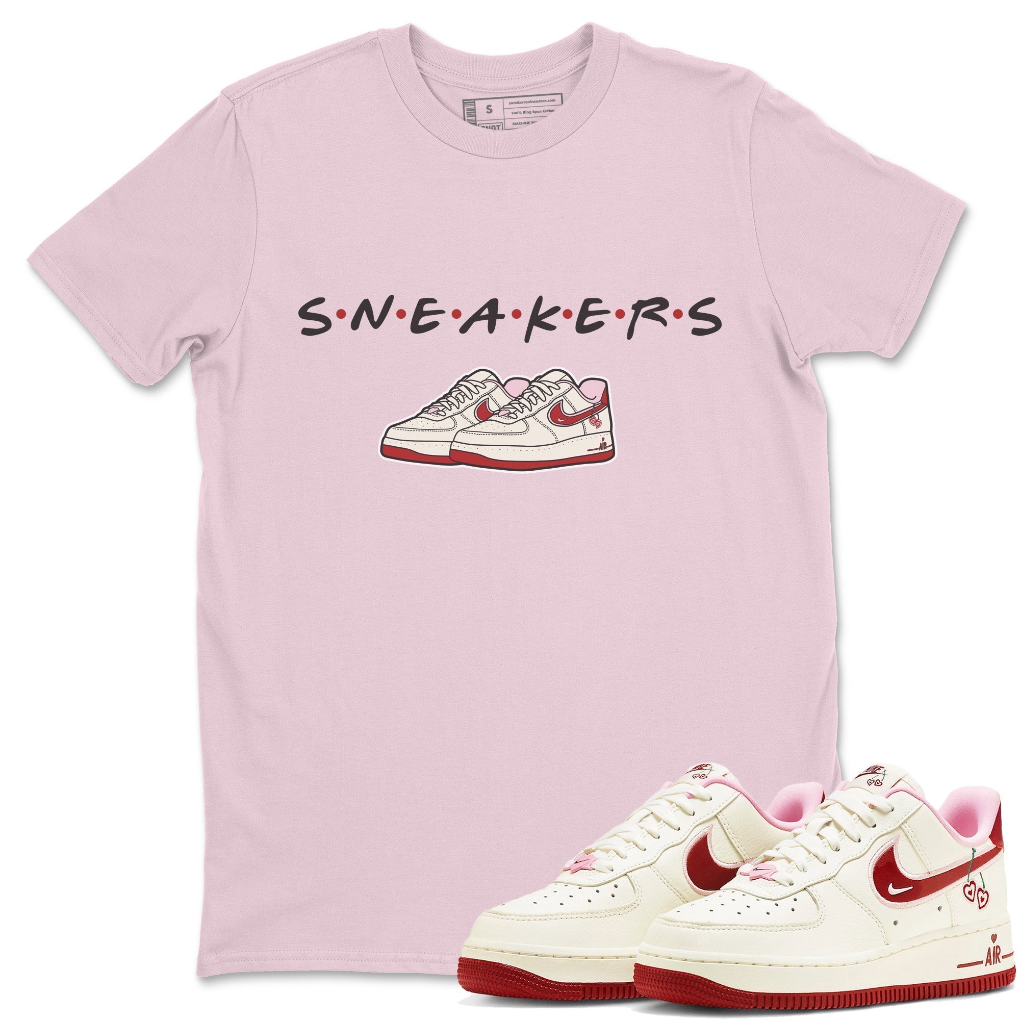 Air Force 1 Valentines Day Sneaker Match Tees Sneakers Sneaker Tees Air Force 1 Valentines Day Jordan to match sneaker T-Shirt Crew Neck Shirts