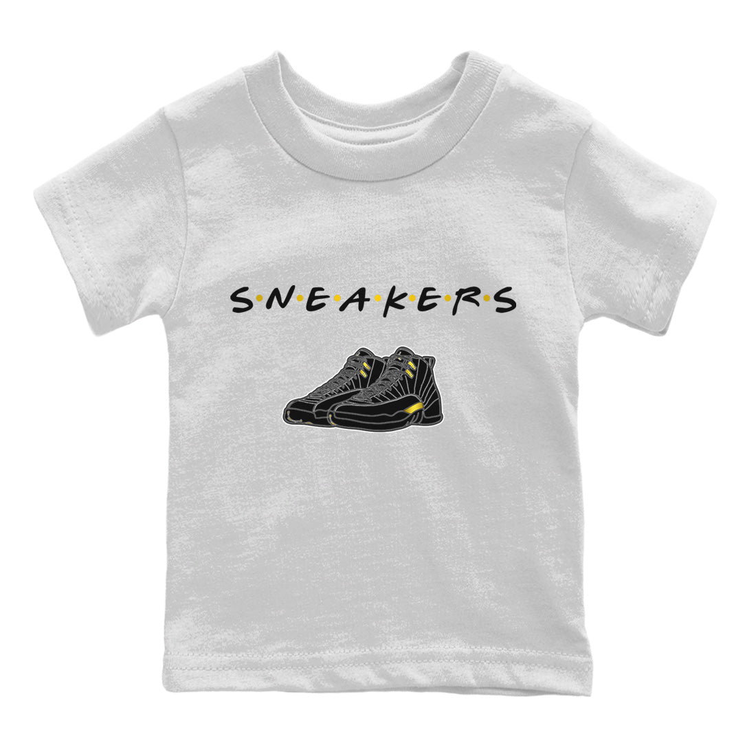 Jordan 12 Black Taxi Sneaker Matching T-Shirt Sneakers Sneaker Tees Jordan 12 Black Taxi Sneaker Release Tees Kids Shirts