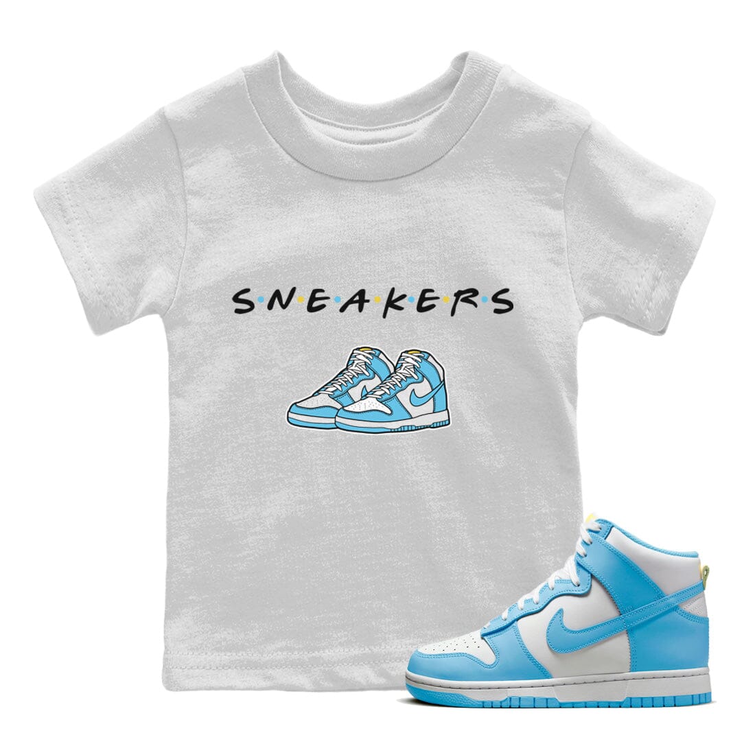 Dunk Blue Chill Sneaker Match Tees Sneakers Sneaker Tees Dunk Blue Chill Jordan to match sneaker T-Shirt Kids Shirts