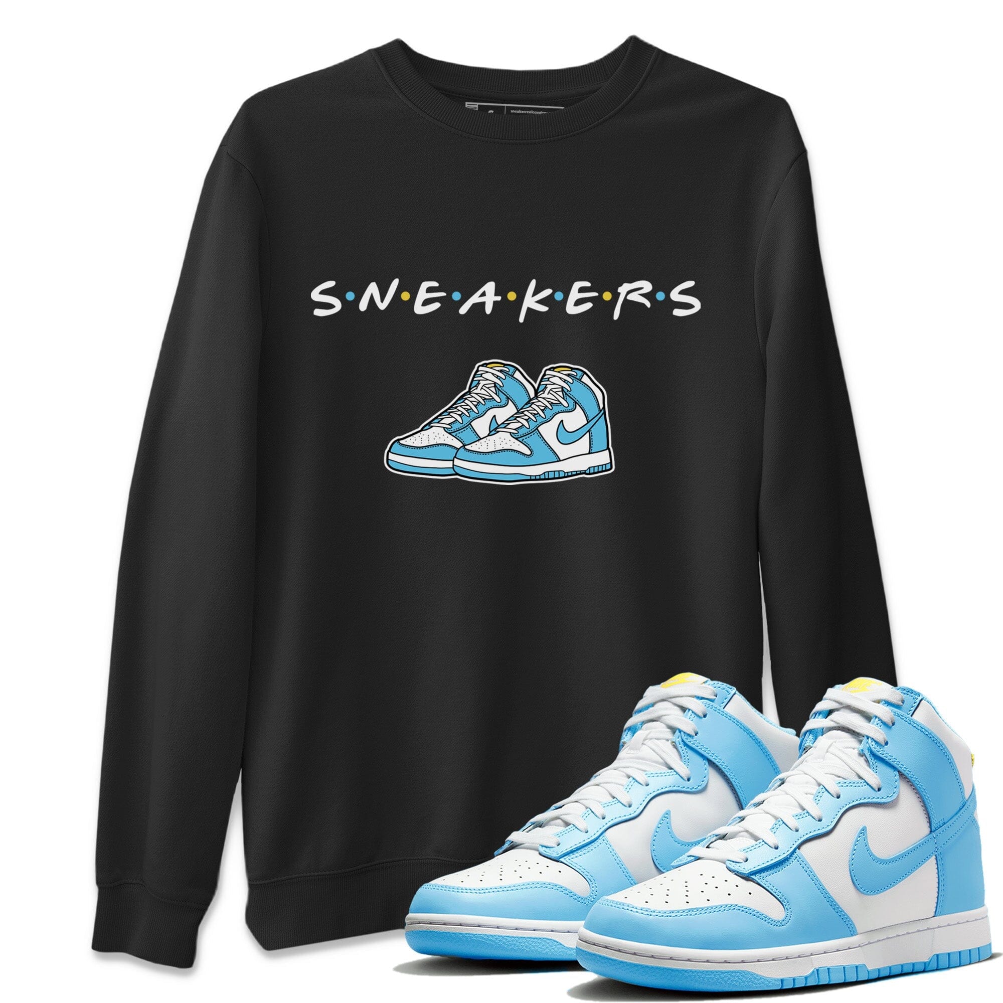 Dunk Blue Chill Sneaker Match Tees Sneakers Sneaker Tees Dunk Blue Chill Jordan to match sneaker T-Shirt Crew Neck Shirts