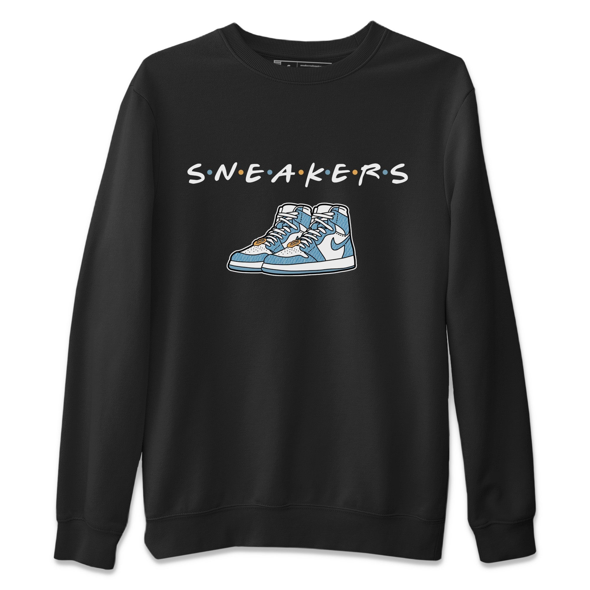 Jordan 1 Denim Sneaker Matching T-Shirt Sneakers Sneaker Tees Jordan 1 Denim Sneaker Release Tees Crew Neck Tees