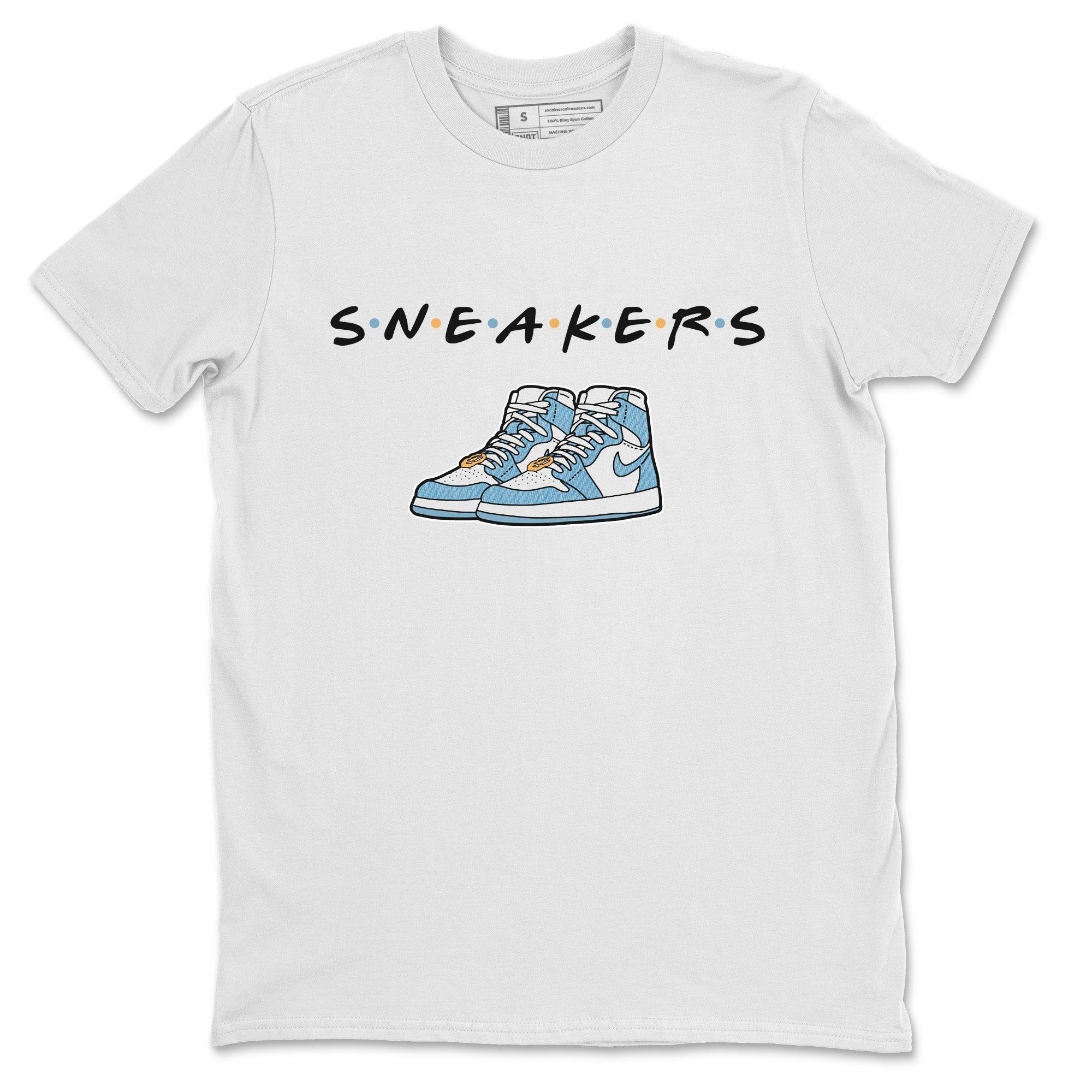Jordan 1 Denim Sneaker Matching T-Shirt Sneakers Sneaker Tees Jordan 1 Denim Sneaker Release Tees Crew Neck Tees