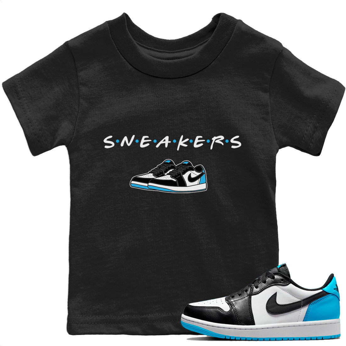 Jordan 1 Powder Blue Sneaker Matching T-Shirt Sneakers Sneaker Tees Jordan 1 Powder Blue Sneaker Release Tees Kids Shirts