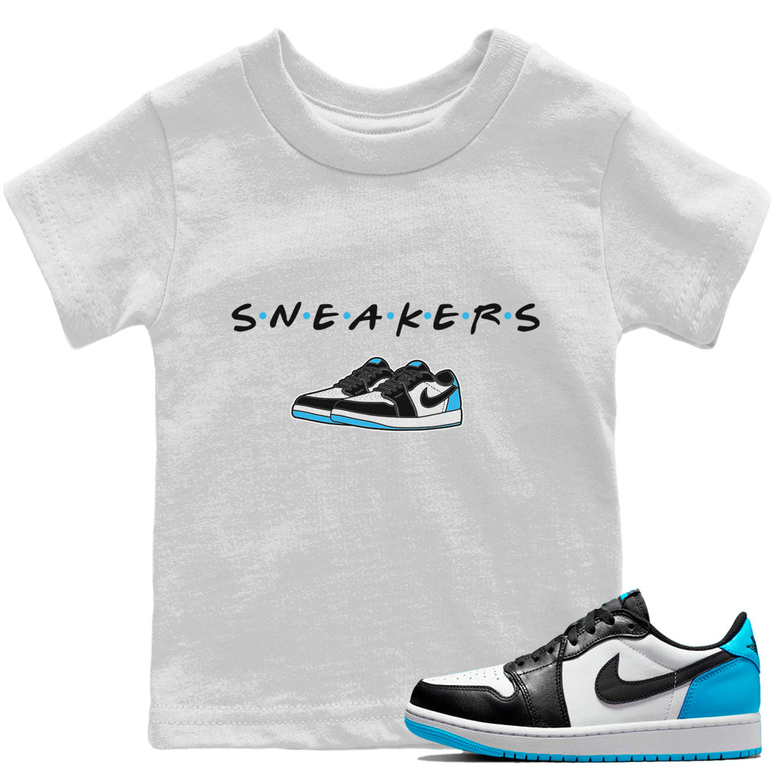 Jordan 1 Powder Blue Sneaker Matching T-Shirt Sneakers Sneaker Tees Jordan 1 Powder Blue Sneaker Release Tees Kids Shirts