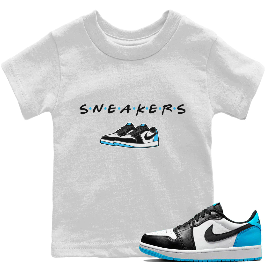 Jordan 1 Powder Blue Sneaker Matching T-Shirt Sneakers Sneaker Tees Jordan 1 Powder Blue Sneaker Release Tees Kids Shirts