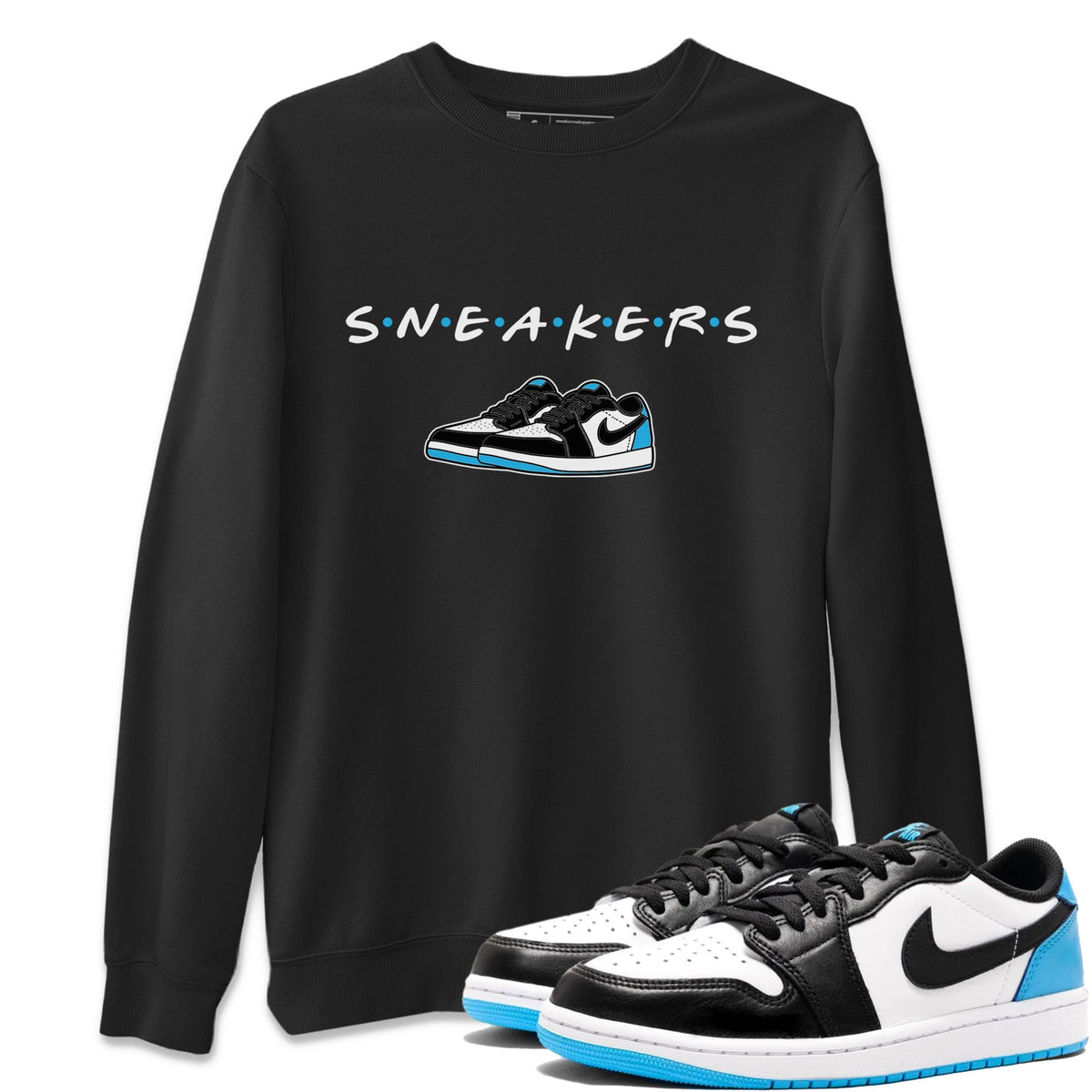 Jordan 1 Powder Blue Sneaker Matching T-Shirt Sneakers Sneaker Tees Jordan 1 Powder Blue Sneaker Release Tees Crew Neck Tees