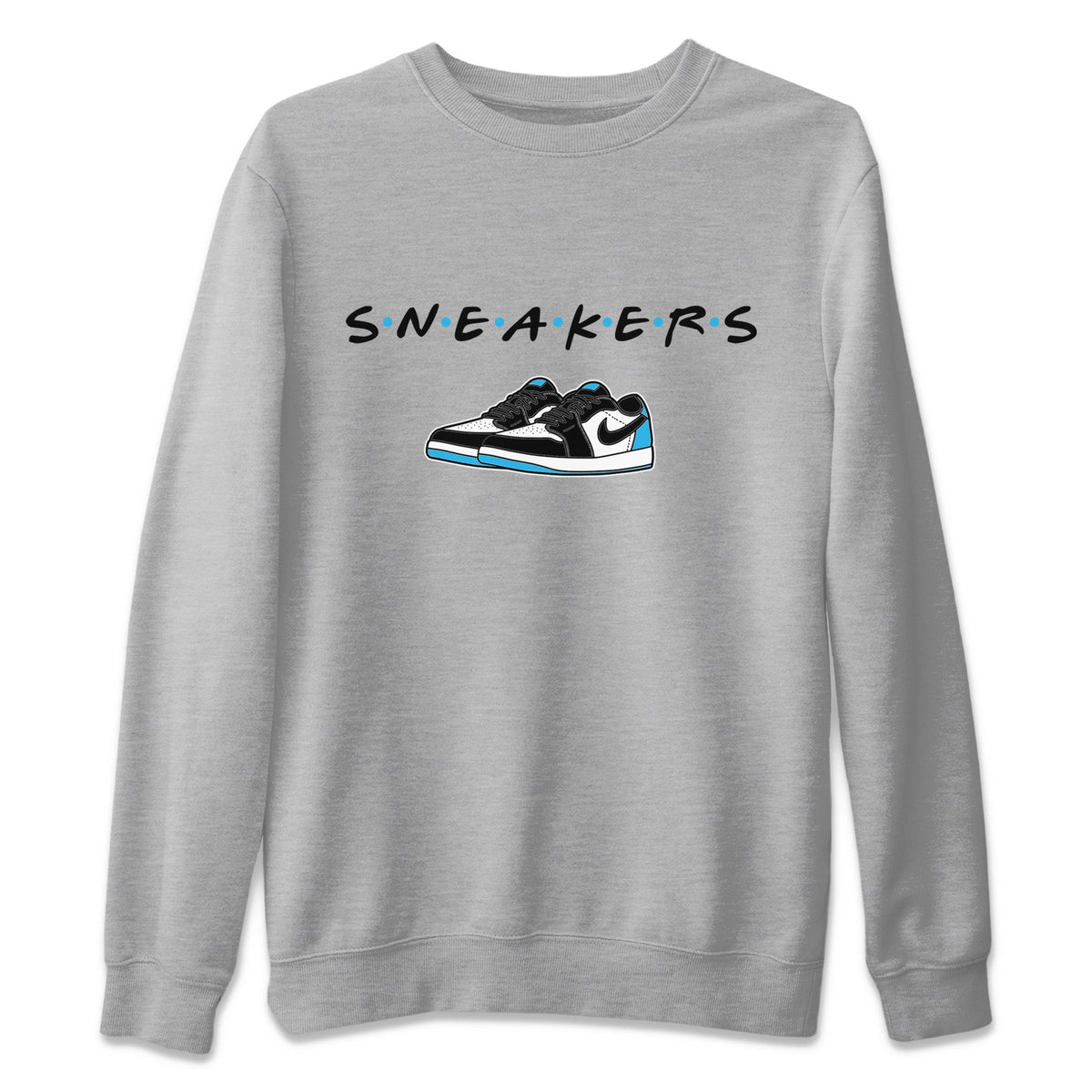 Jordan 1 Powder Blue Sneaker Matching T-Shirt Sneakers Sneaker Tees Jordan 1 Powder Blue Sneaker Release Tees Crew Neck Tees