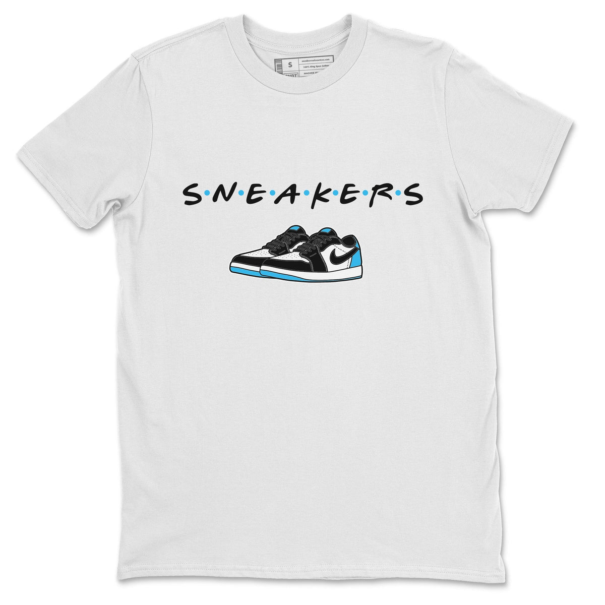Jordan 1 Powder Blue Sneaker Matching T-Shirt Sneakers Sneaker Tees Jordan 1 Powder Blue Sneaker Release Tees Crew Neck Tees