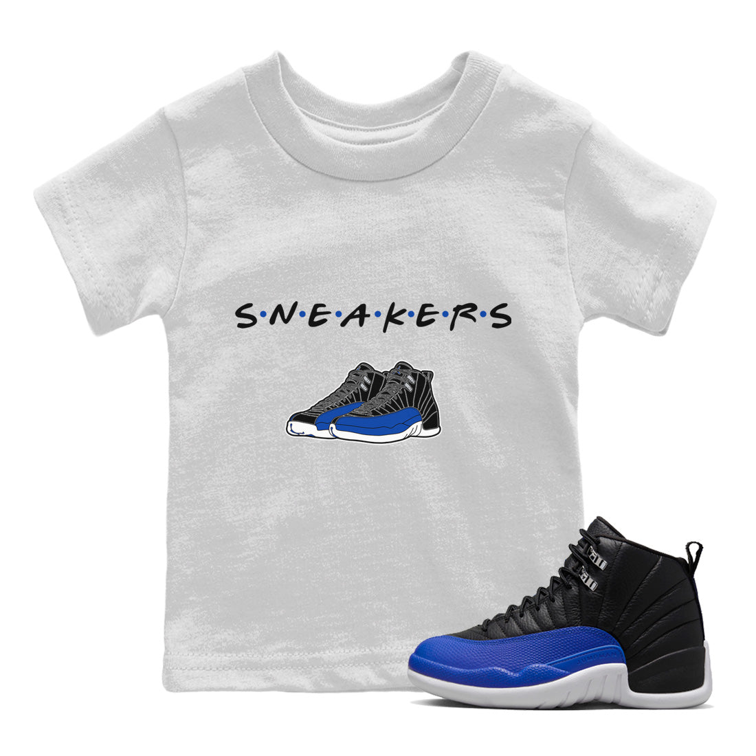 Jordan 12 Hyper Royal Sneaker Matching T-Shirt Sneakers Sneaker Tees Jordan 12 Hyper Royal Sneaker Release Tees Kids Shirts