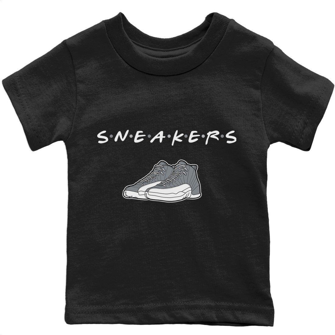 Jordan 12 Stealth Sneaker Matching T-Shirt Sneakers Sneaker Tees Jordan 12 Stealth Sneaker Release Tees Kids Shirts