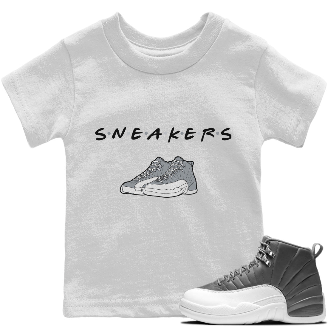 Jordan 12 Stealth Sneaker Matching T-Shirt Sneakers Sneaker Tees Jordan 12 Stealth Sneaker Release Tees Kids Shirts