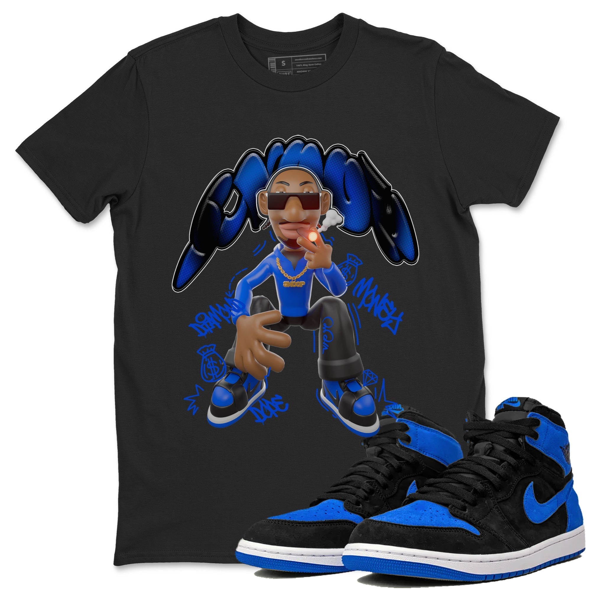 Air Jordan 1 Royal Reimagined shirt to match jordans Snoop sneaker tees AJ1 OG HIGH Royal Reimagined Drip Gear Zone Unisex Sneaker Tees and Sneaker Match T-Shirt Black 1 T-Shirt
