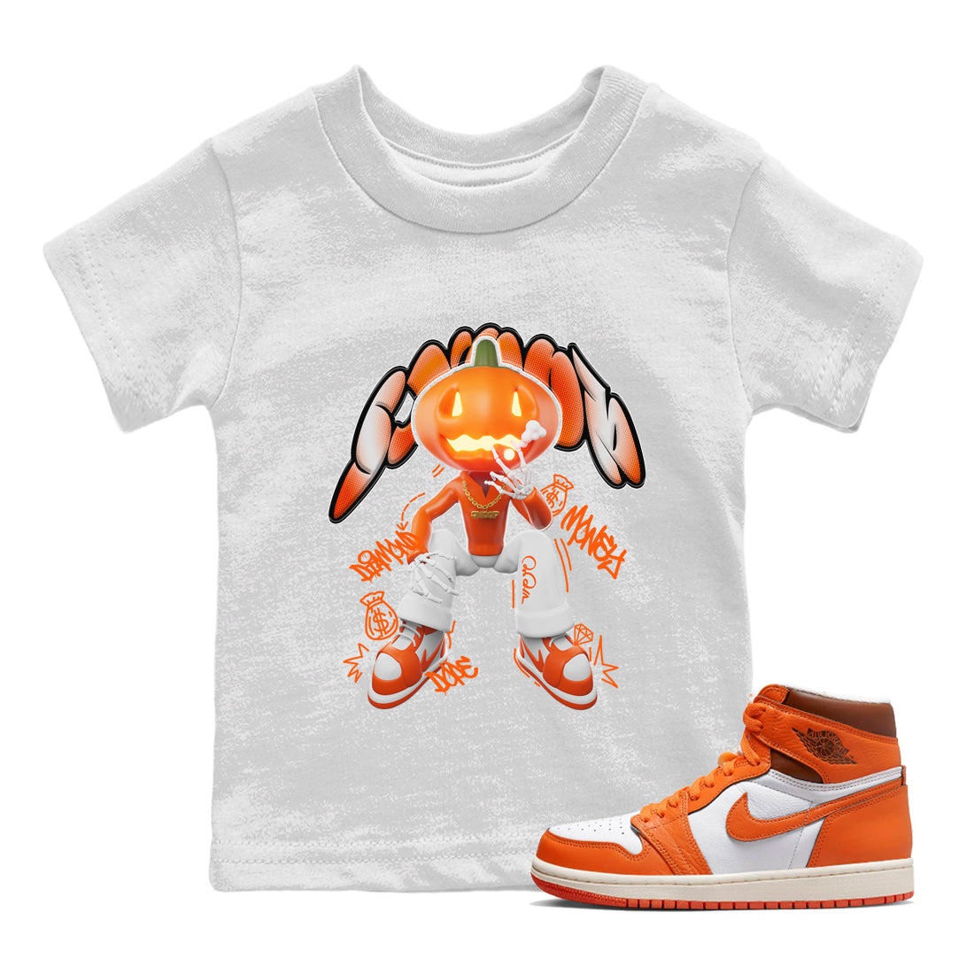 Air Jordan 1 Starfish shirt to match jordans Snoop Streetwear Sneaker Shirt AJ1Starfish Drip Gear Zone Sneaker Matching Clothing Baby Toddler White 1 T-Shirt Halloween Custumes